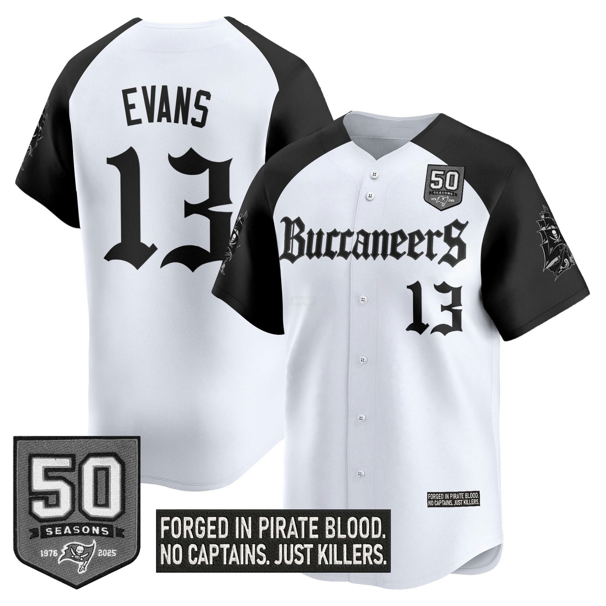 Camisa NFL Men’s Tampa Bay ‘Gothic Pirate Shadows Edition’ Vapor Jersey