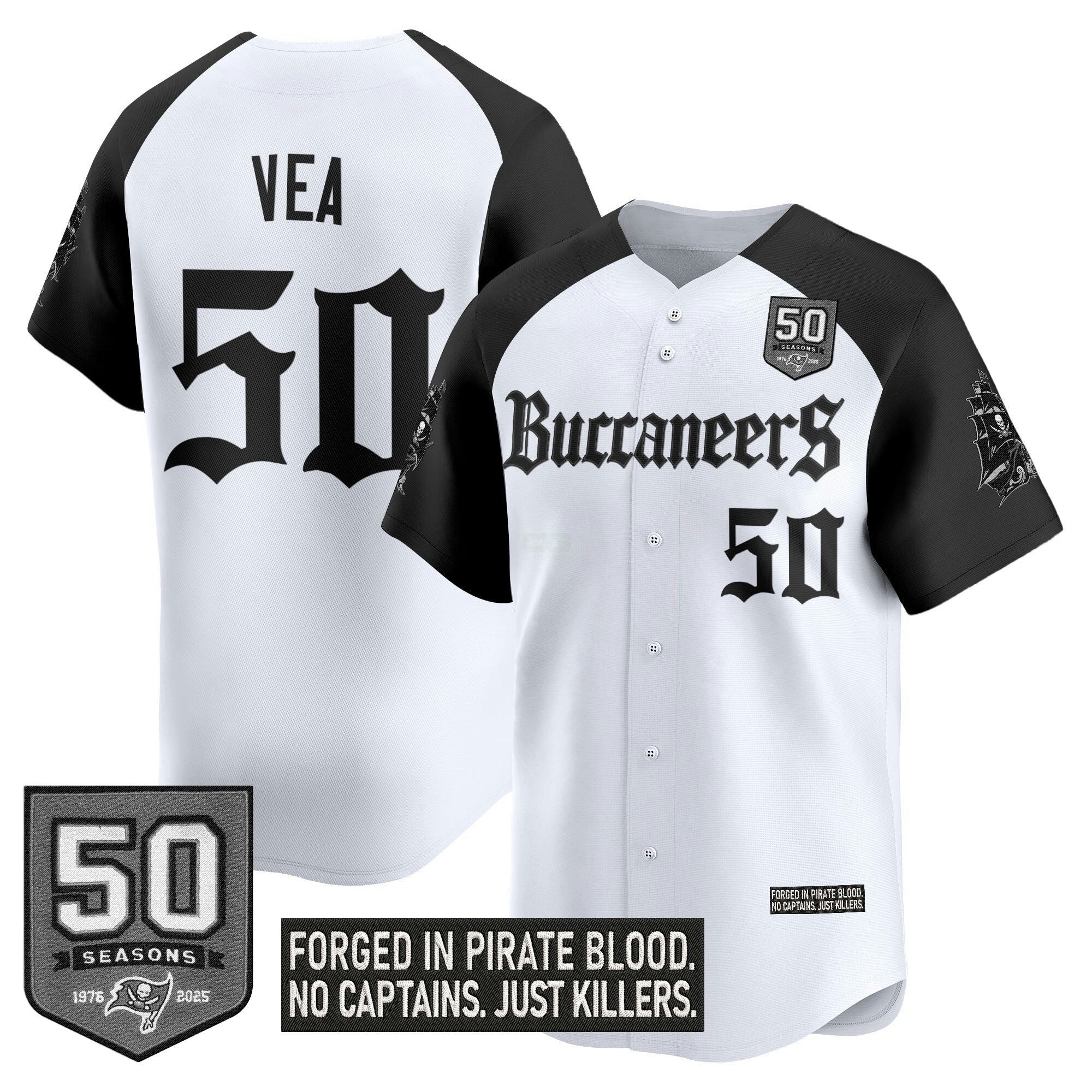 Camisa NFL Men’s Tampa Bay ‘Gothic Pirate Shadows Edition’ Vapor Jersey