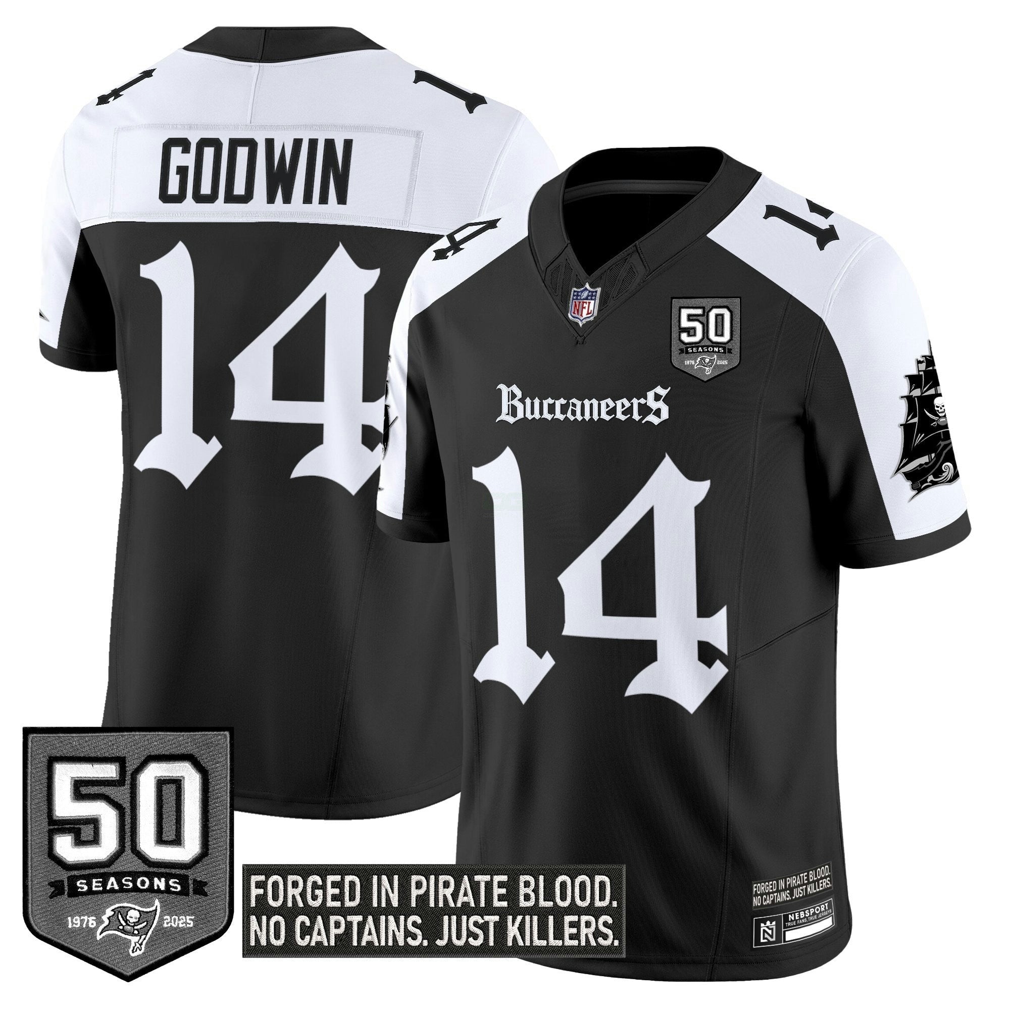 Camisa NFL Men’s Tampa Bay ‘Gothic Pirate Shadows Edition’ Vapor Limited Jersey