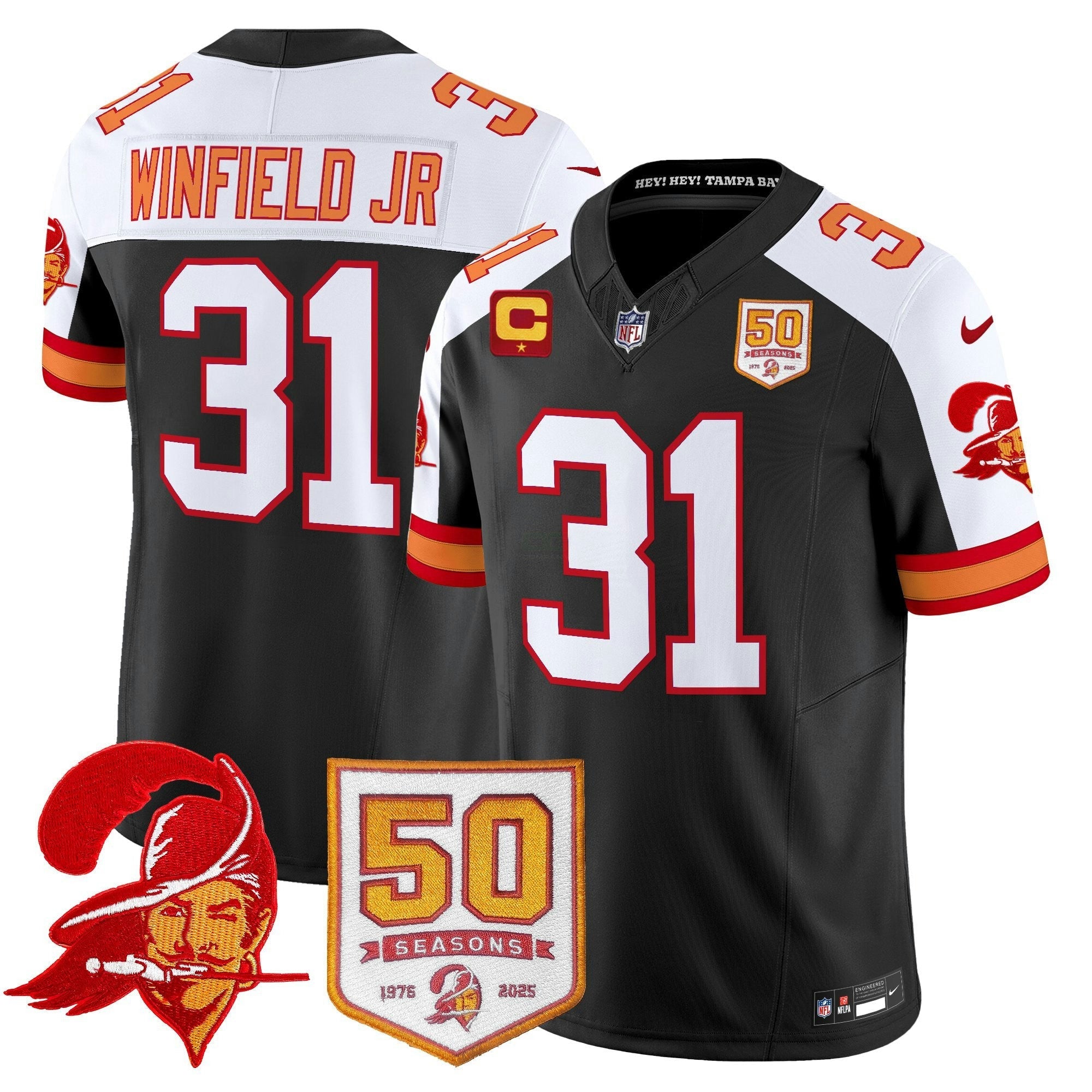 Camisa NFL Men’s Tampa Bay Throwback 50th Season Patch Vapor Limited Jersey