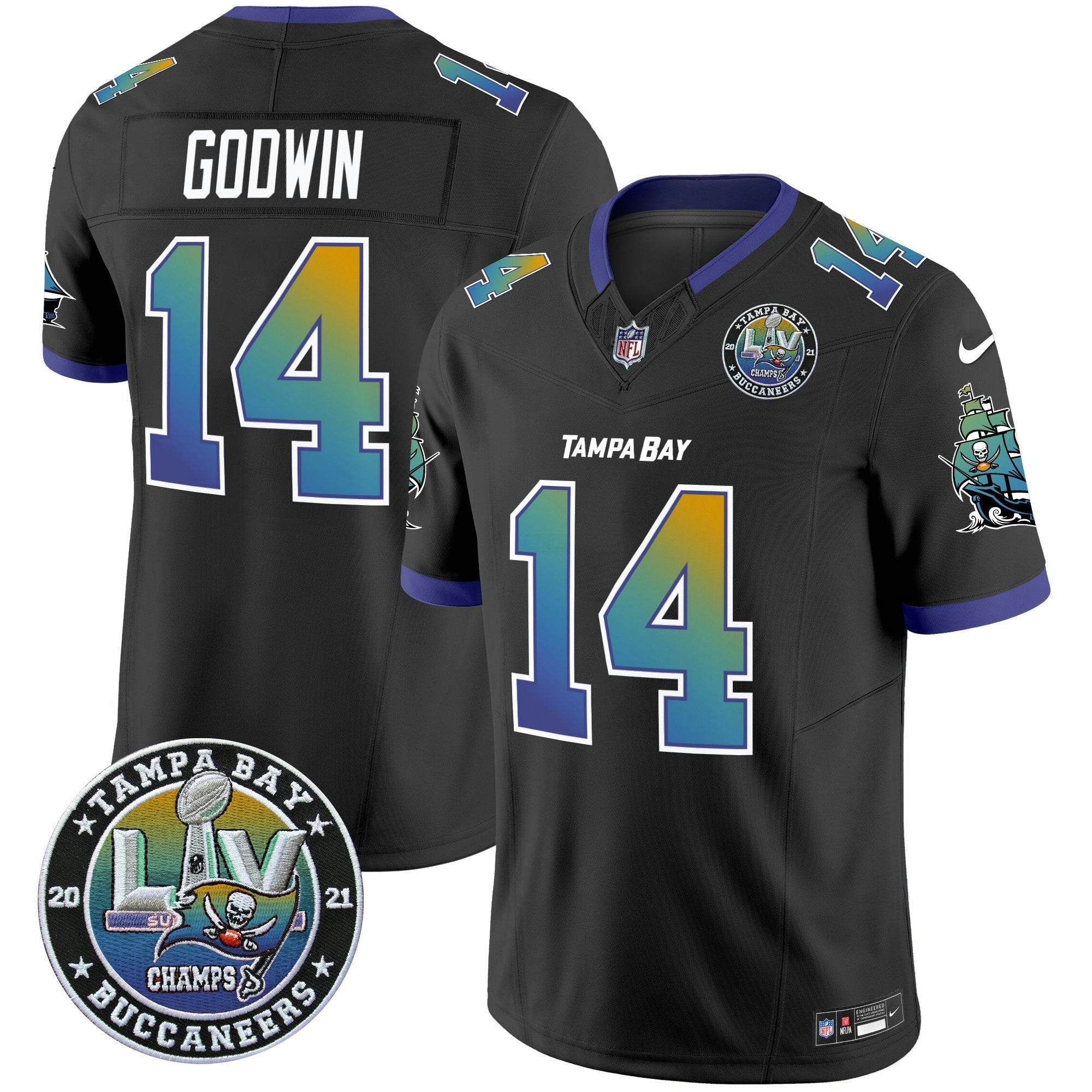 Camisa NFL Men’s “Tampa City” Super Bowl LIV Patch Vapor Limited Jersey