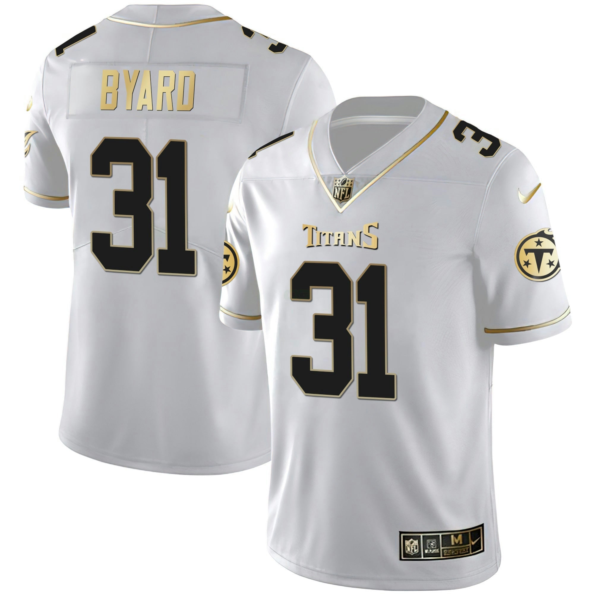 Camisa NFL Men’s Tennessee Branca Dourada & Preta Dourada Jersey