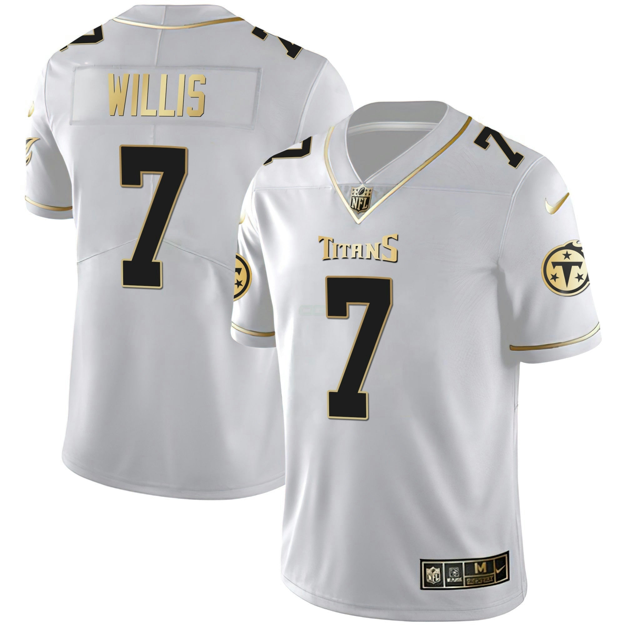 Camisa NFL Men’s Tennessee Branca Dourada & Preta Dourada Jersey