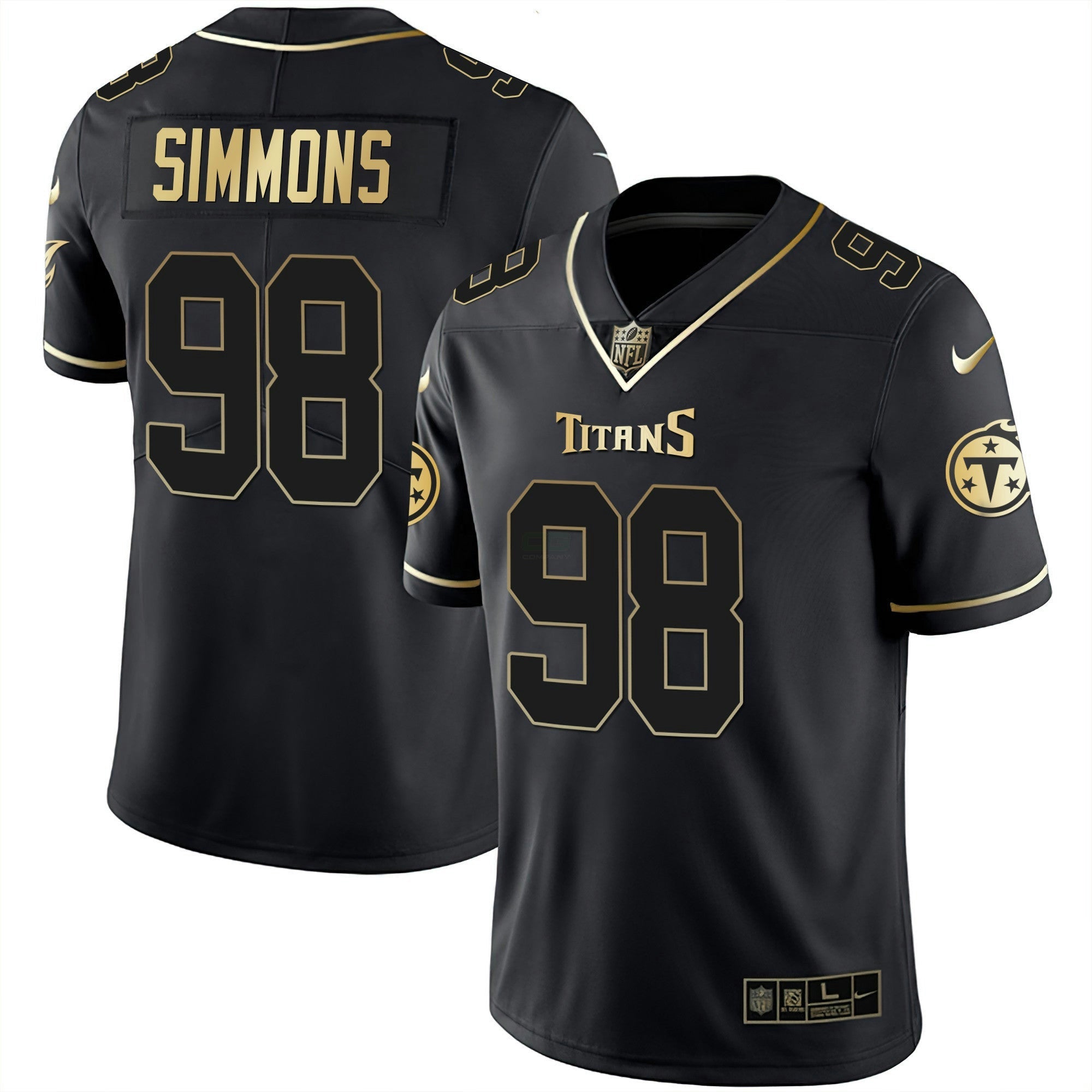 Camisa NFL Men’s Tennessee Branca Dourada & Preta Dourada Jersey
