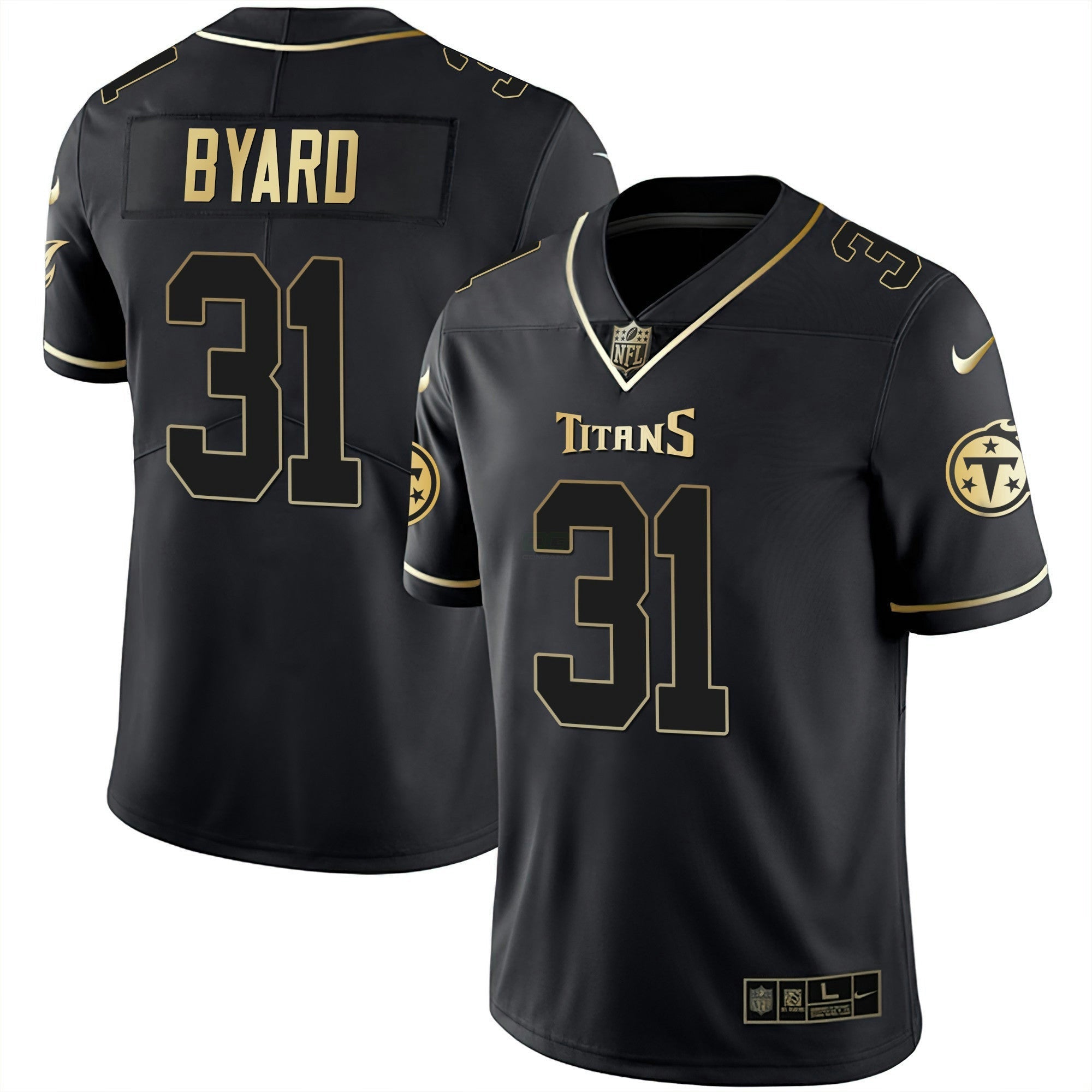 Camisa NFL Men’s Tennessee Branca Dourada & Preta Dourada Jersey