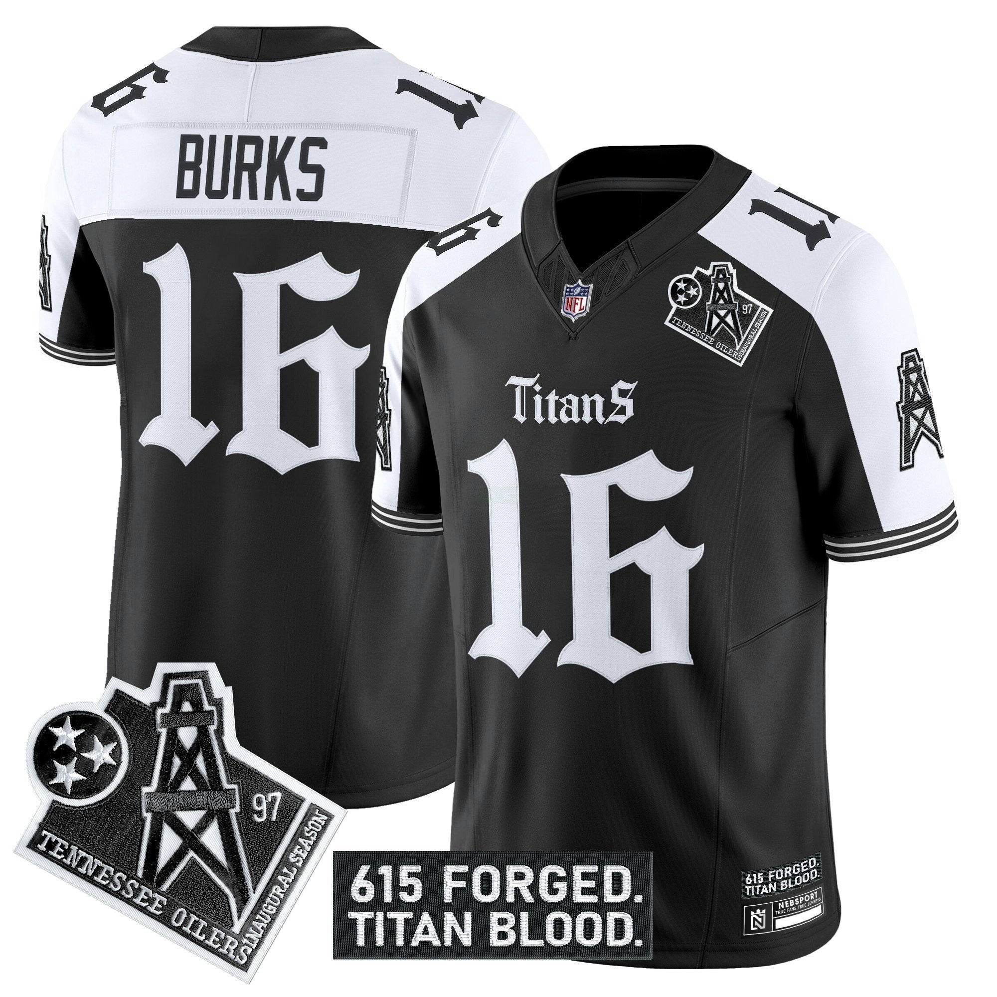 Camisa NFL Men’s Tennessee ‘Titan Gothic Shadows Drop’ Vapor Limited Jersey