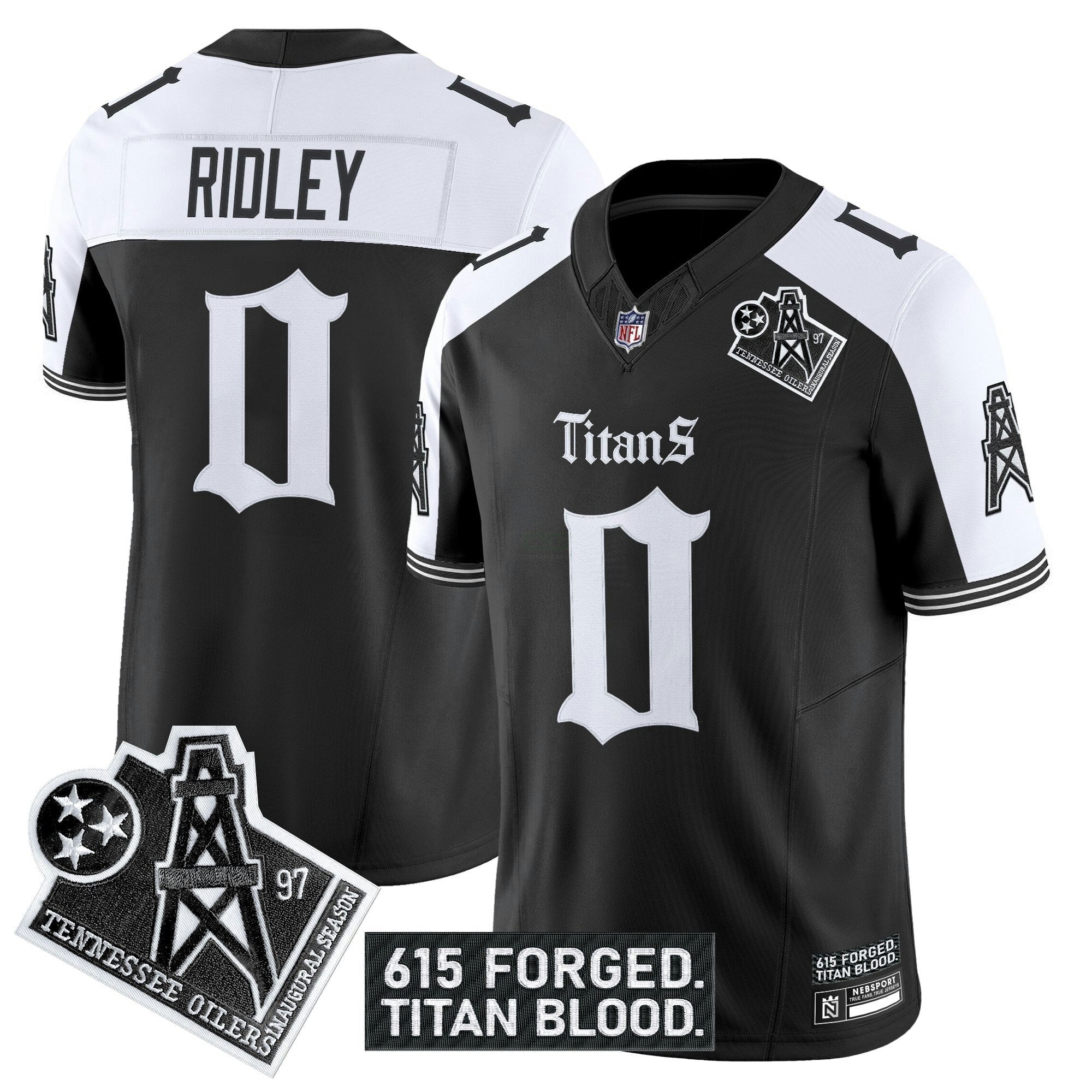 Camisa NFL Men’s Tennessee ‘Titan Gothic Shadows Drop’ Vapor Limited Jersey