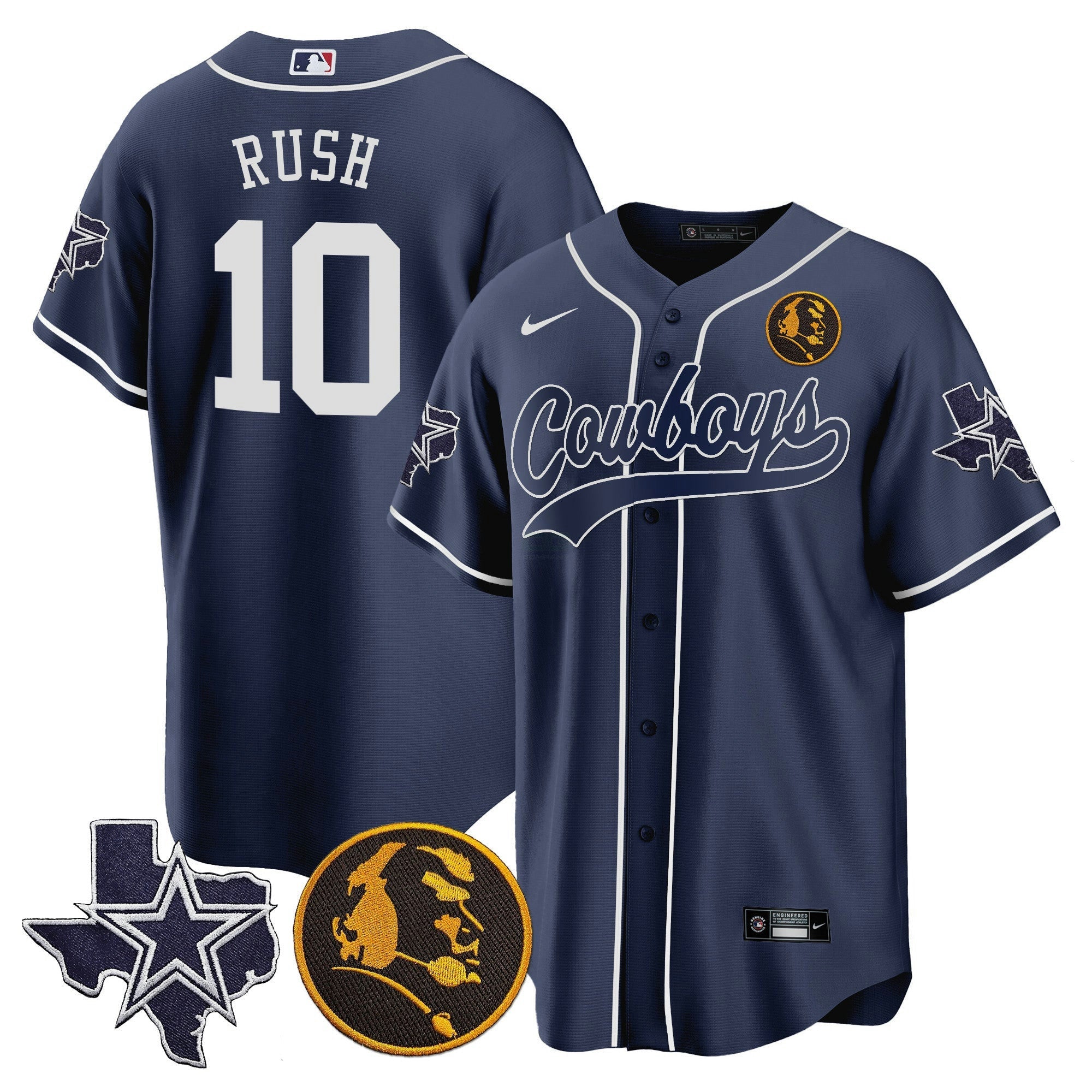 Camisa NFL Men’s Texas & John Madden Patch Jersey
