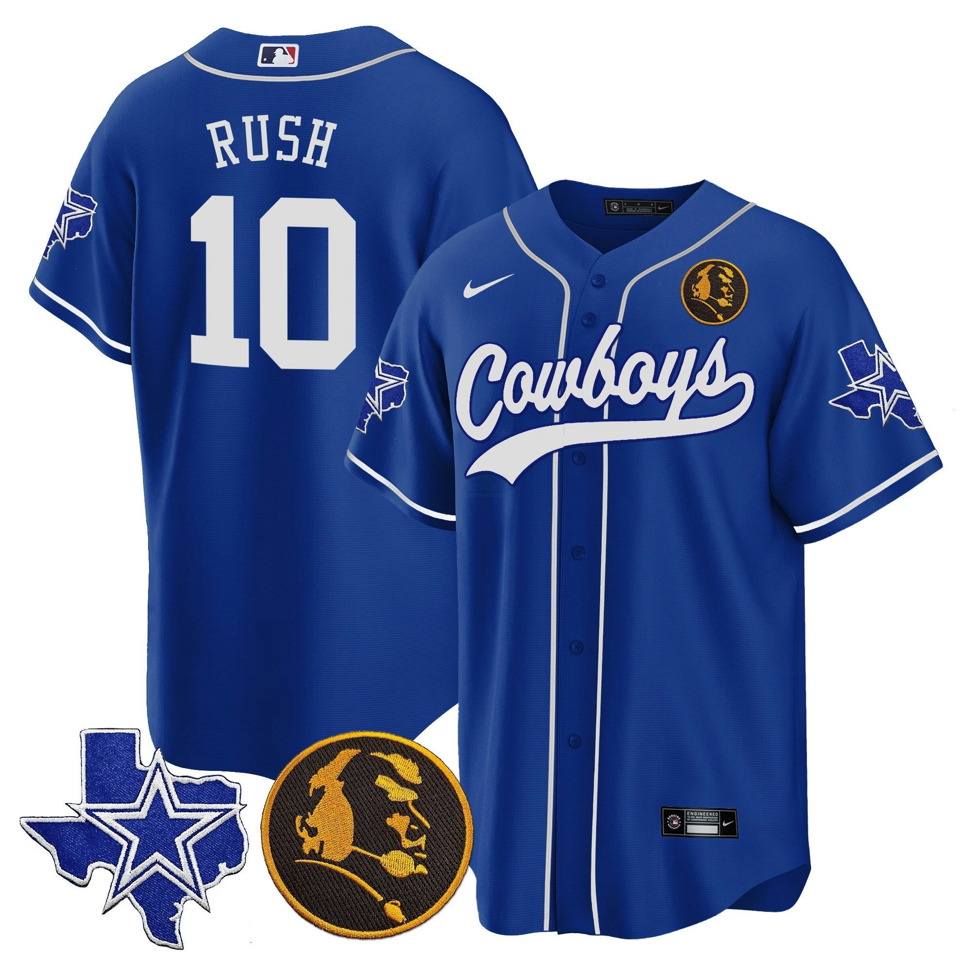 Camisa NFL Men’s Texas & John Madden Patch Jersey