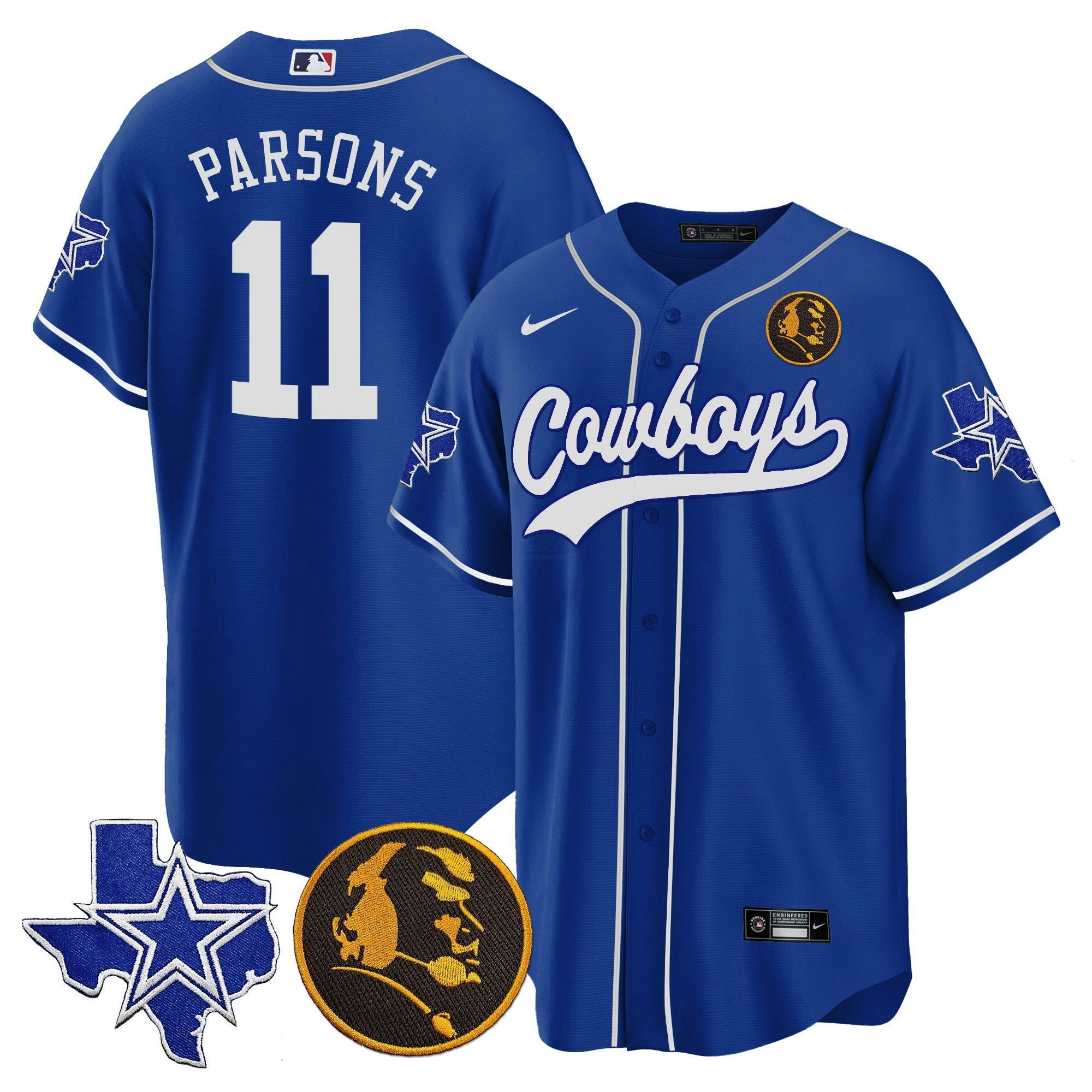 Camisa NFL Men’s Texas & John Madden Patch Jersey