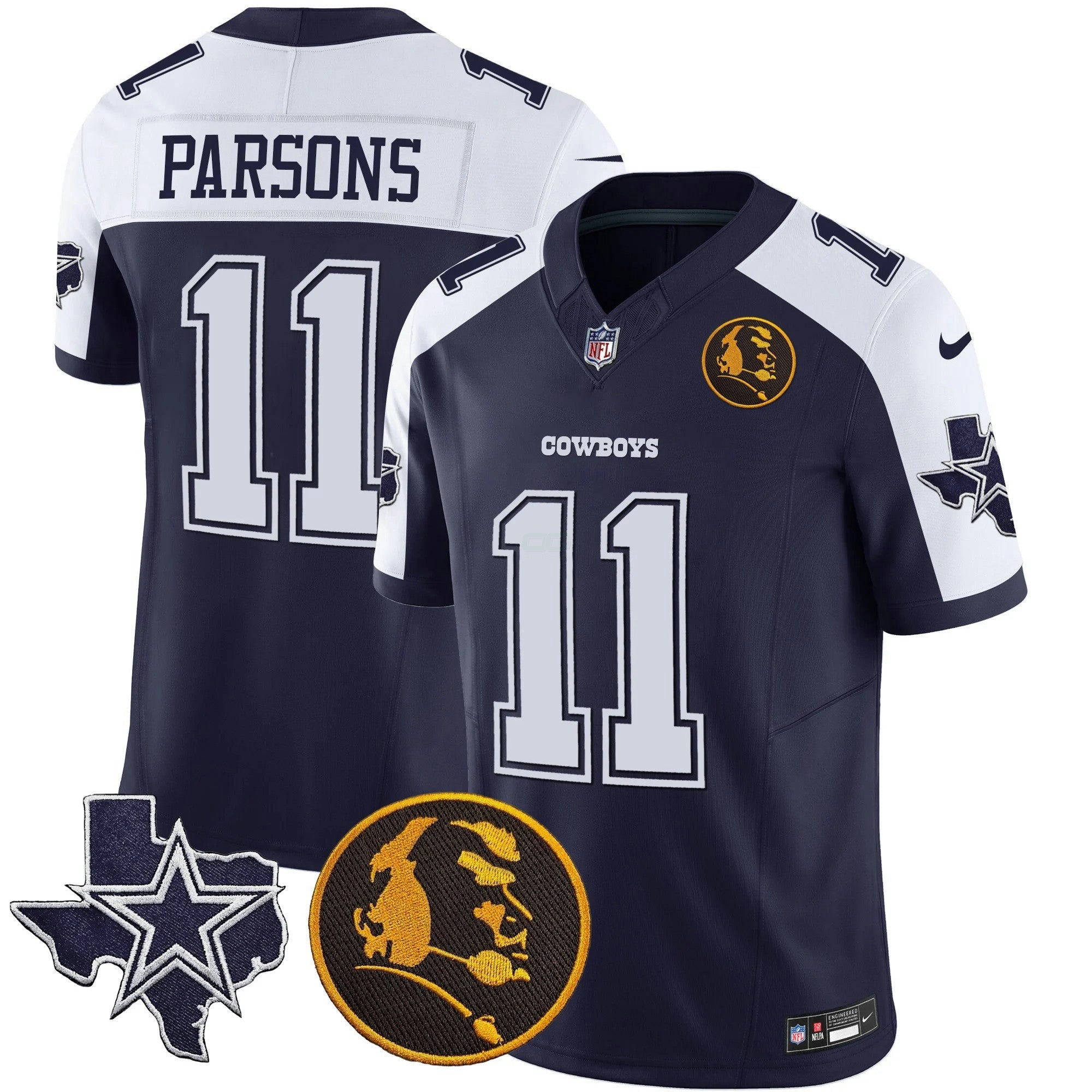 Camisa NFL Men’s Texas & John Madden Patch Vapor Limited Jersey