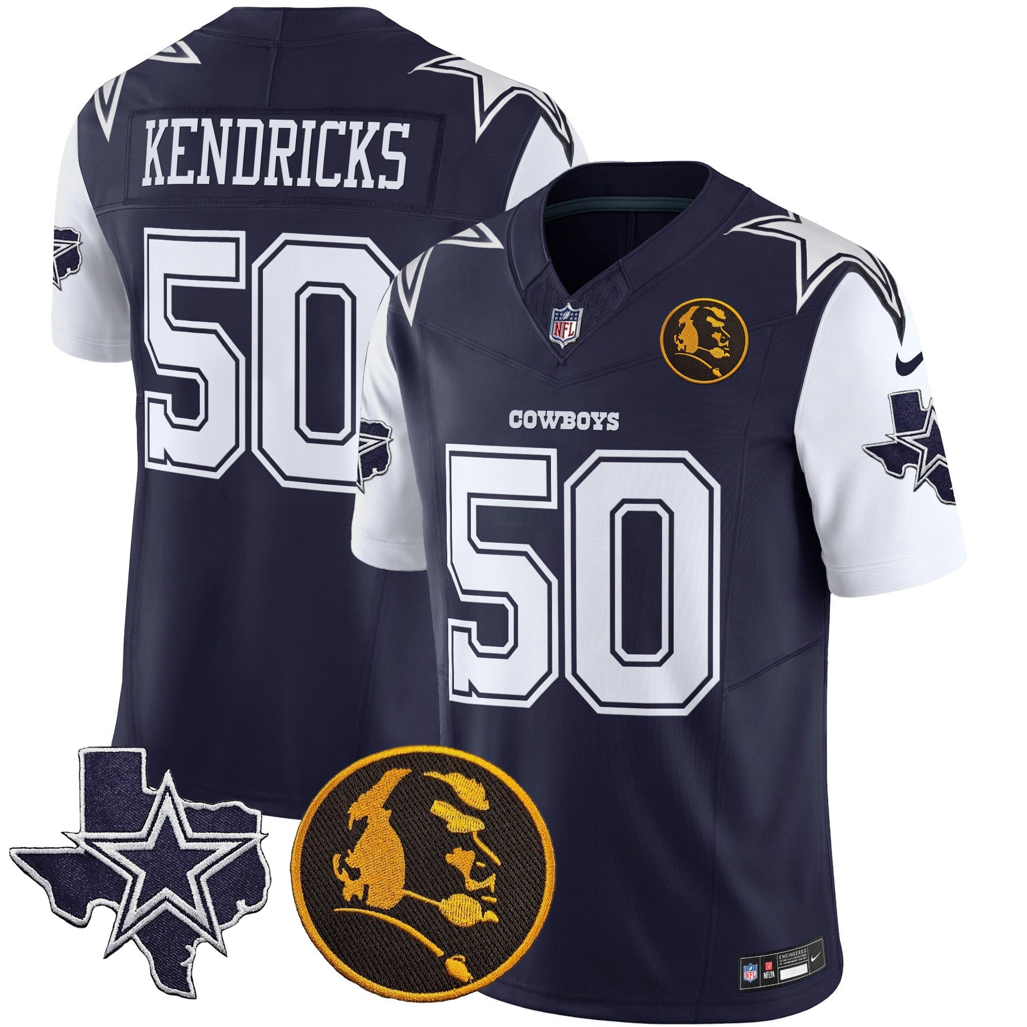 Camisa NFL Men’s Texas & John Madden Patch Vapor Limited Jersey