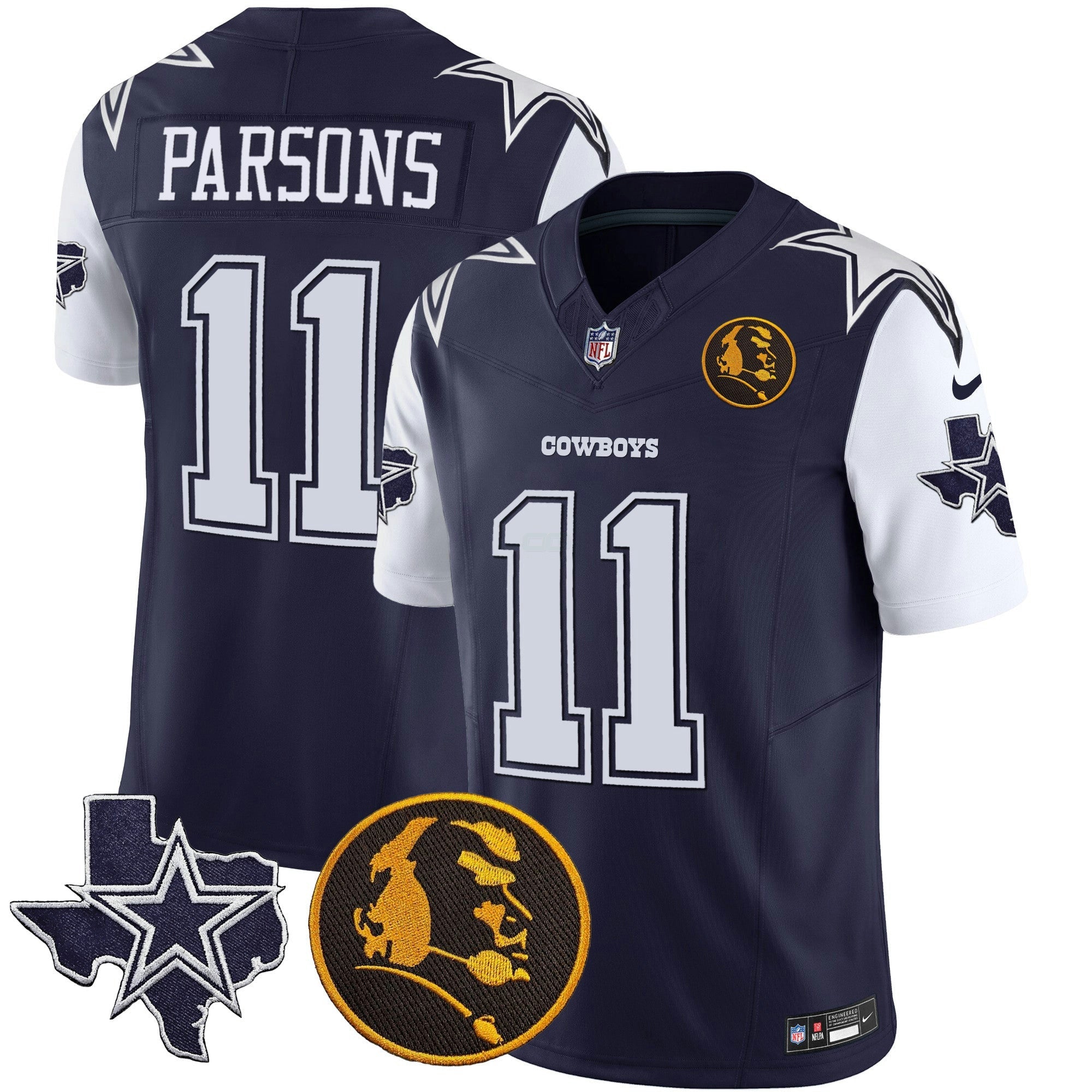 Camisa NFL Men’s Texas & John Madden Patch Vapor Limited Jersey
