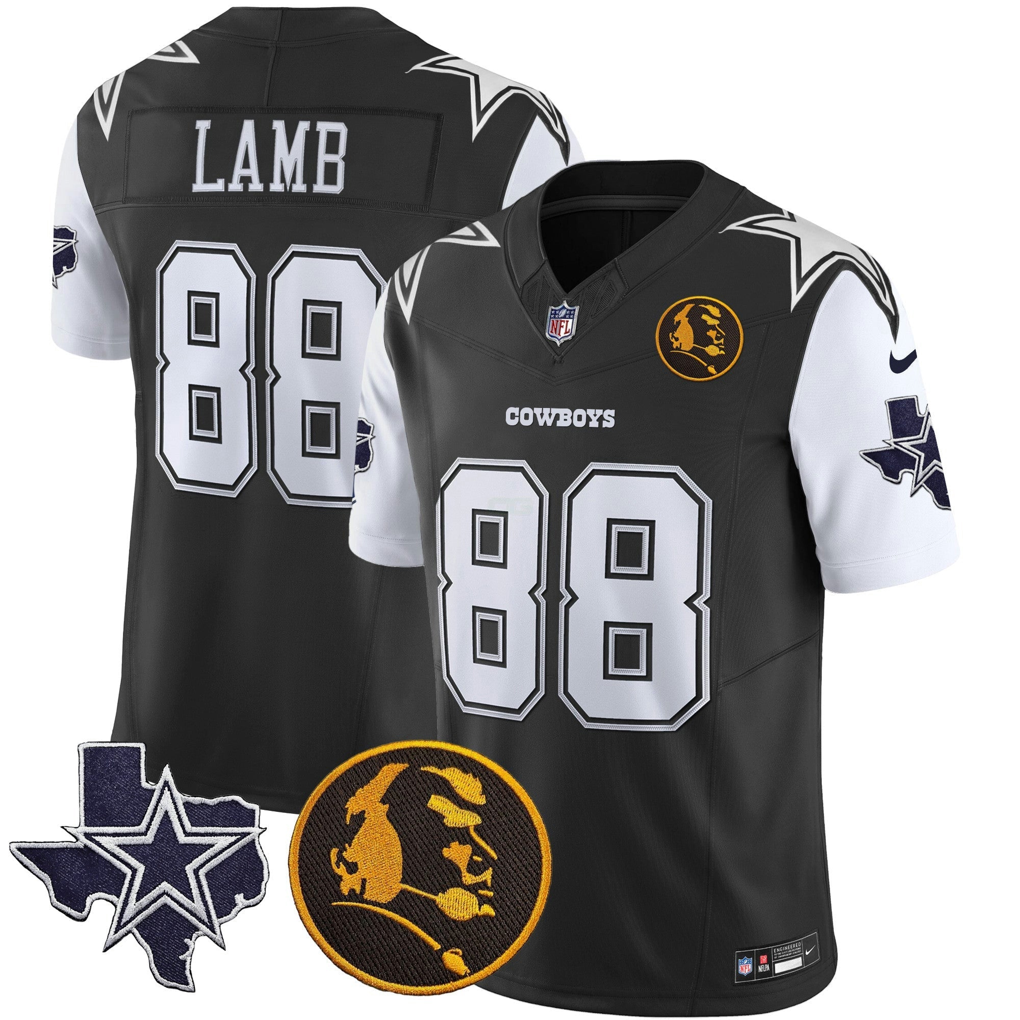 Camisa NFL Men’s Texas & John Madden Patch Vapor Limited Jersey