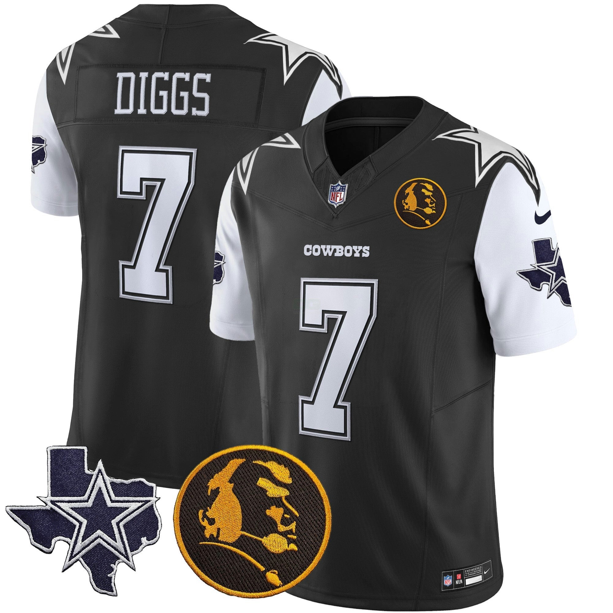 Camisa NFL Men’s Texas & John Madden Patch Vapor Limited Jersey