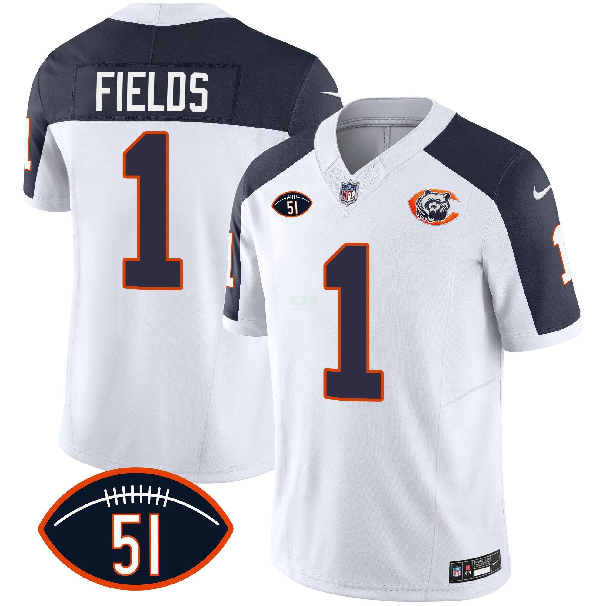 Camisa NFL Men’s Throwback Dick Butkus Patch Jersey