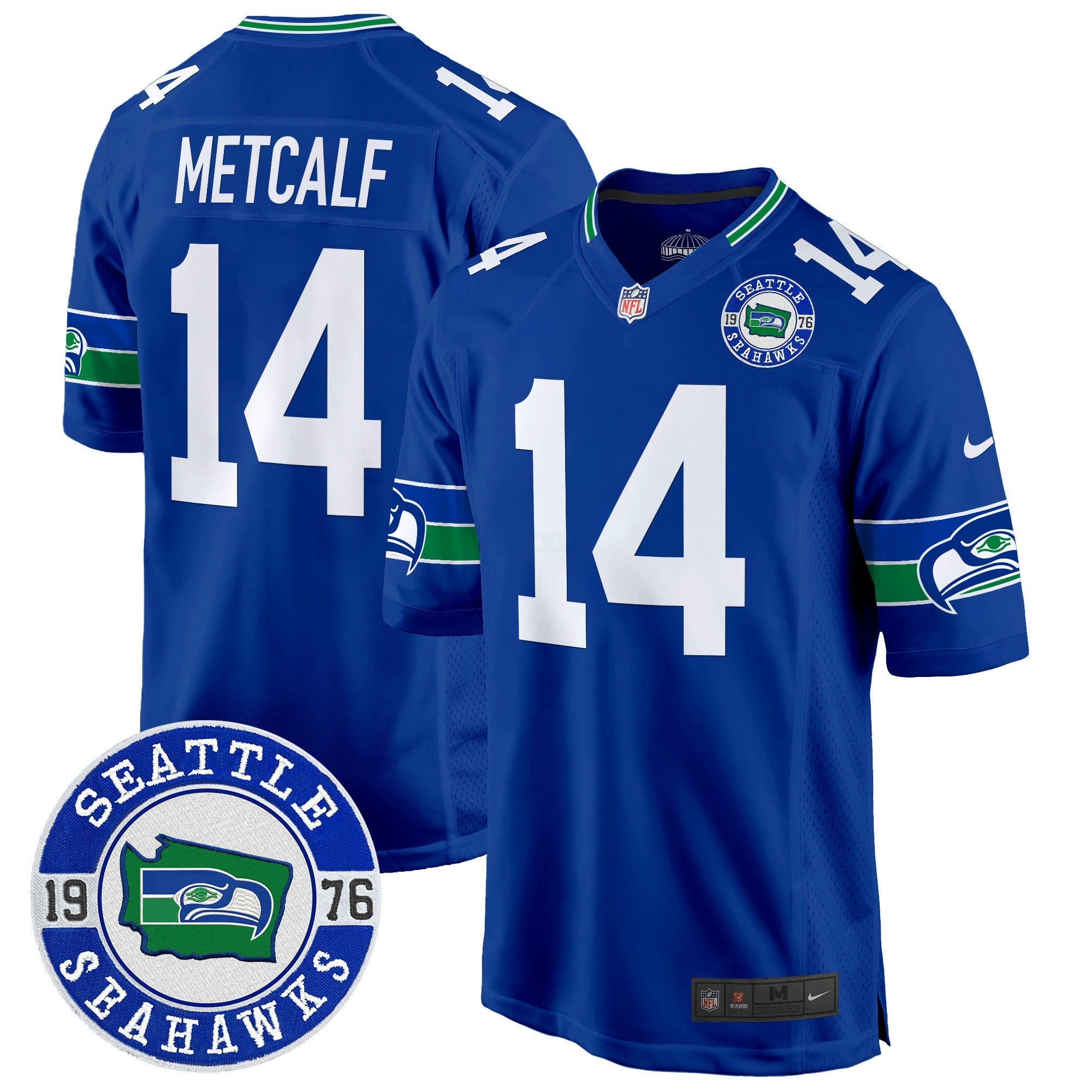 Camisa NFL Men’s Throwback Est. 1976 Patch Game Jersey