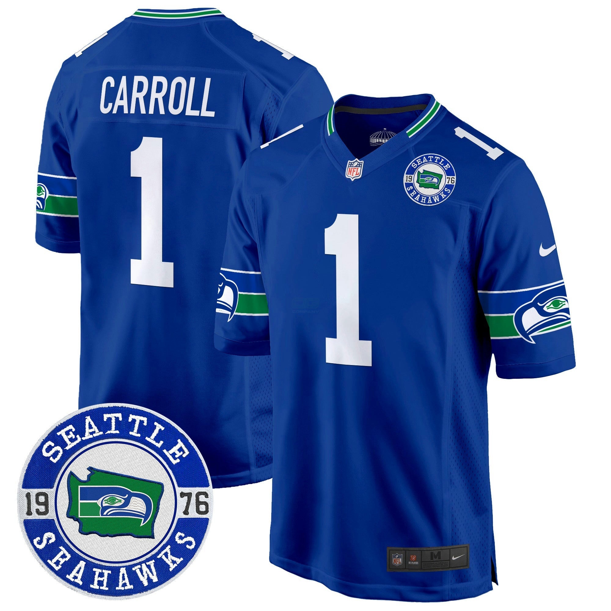 Camisa NFL Men’s Throwback Est. 1976 Patch Game Jersey