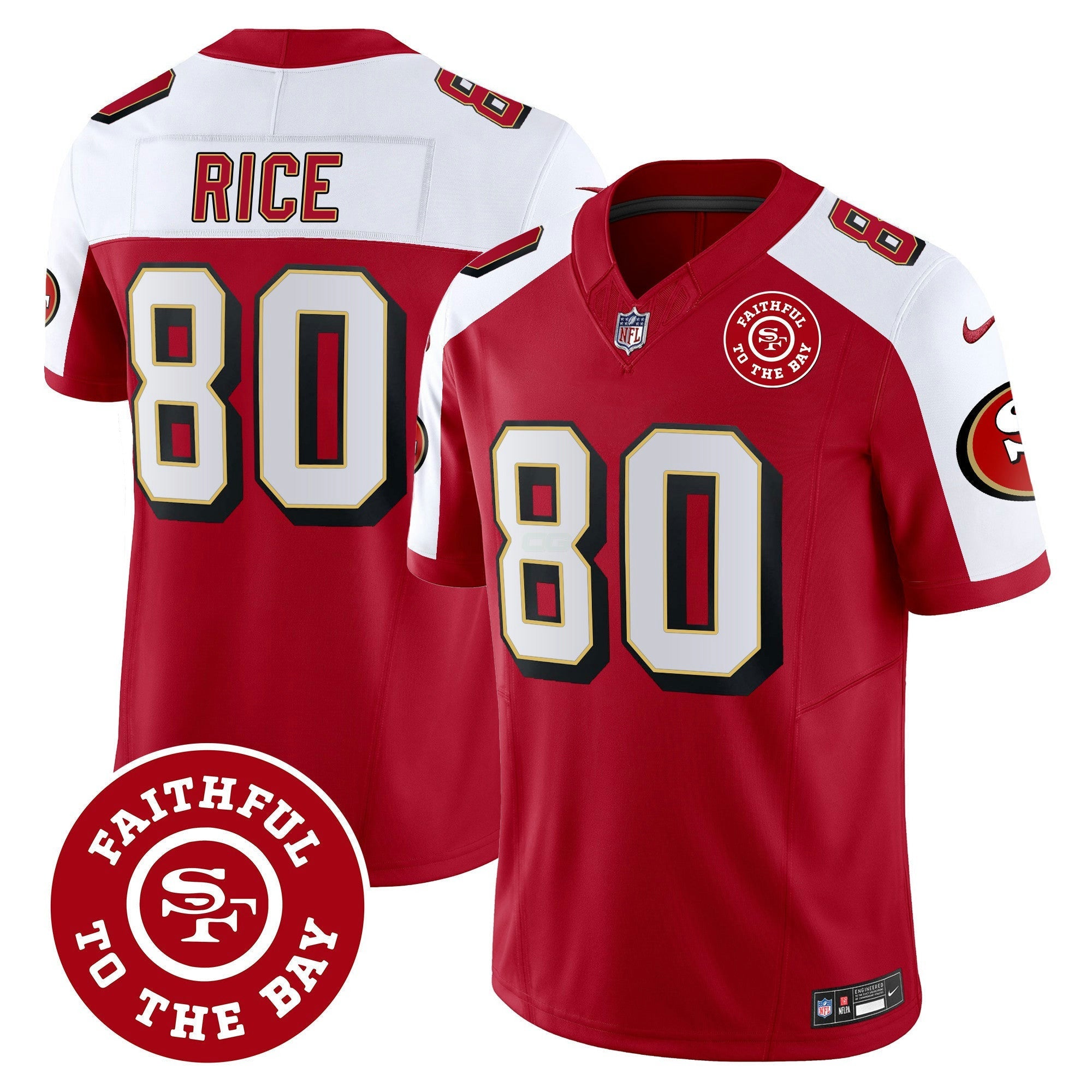 Camisa NFL Men’s Throwback Faithful To The Bay Patch Vapor Limited Jersey