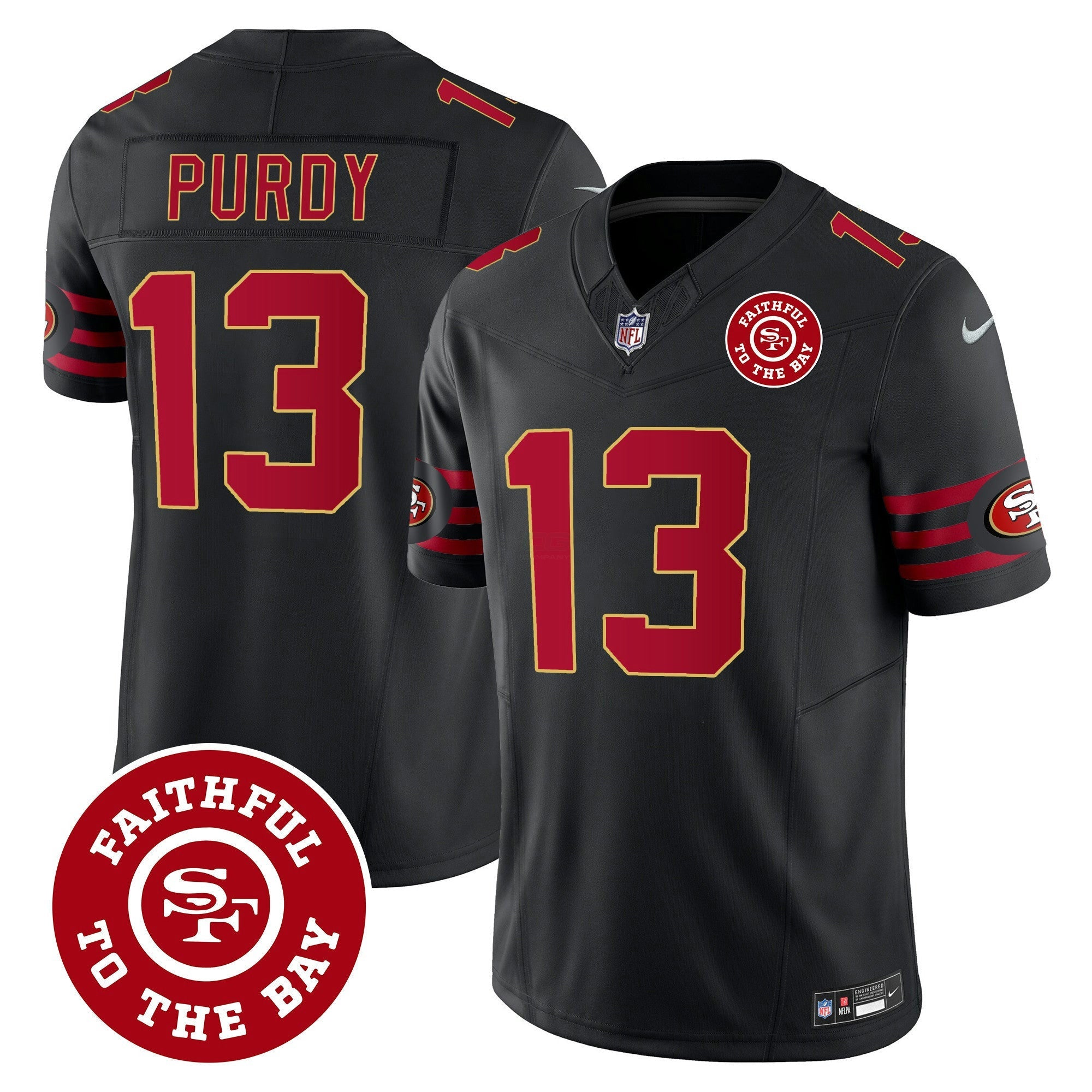 Camisa NFL Men’s Throwback Faithful To The Bay Patch Vapor Limited Jersey