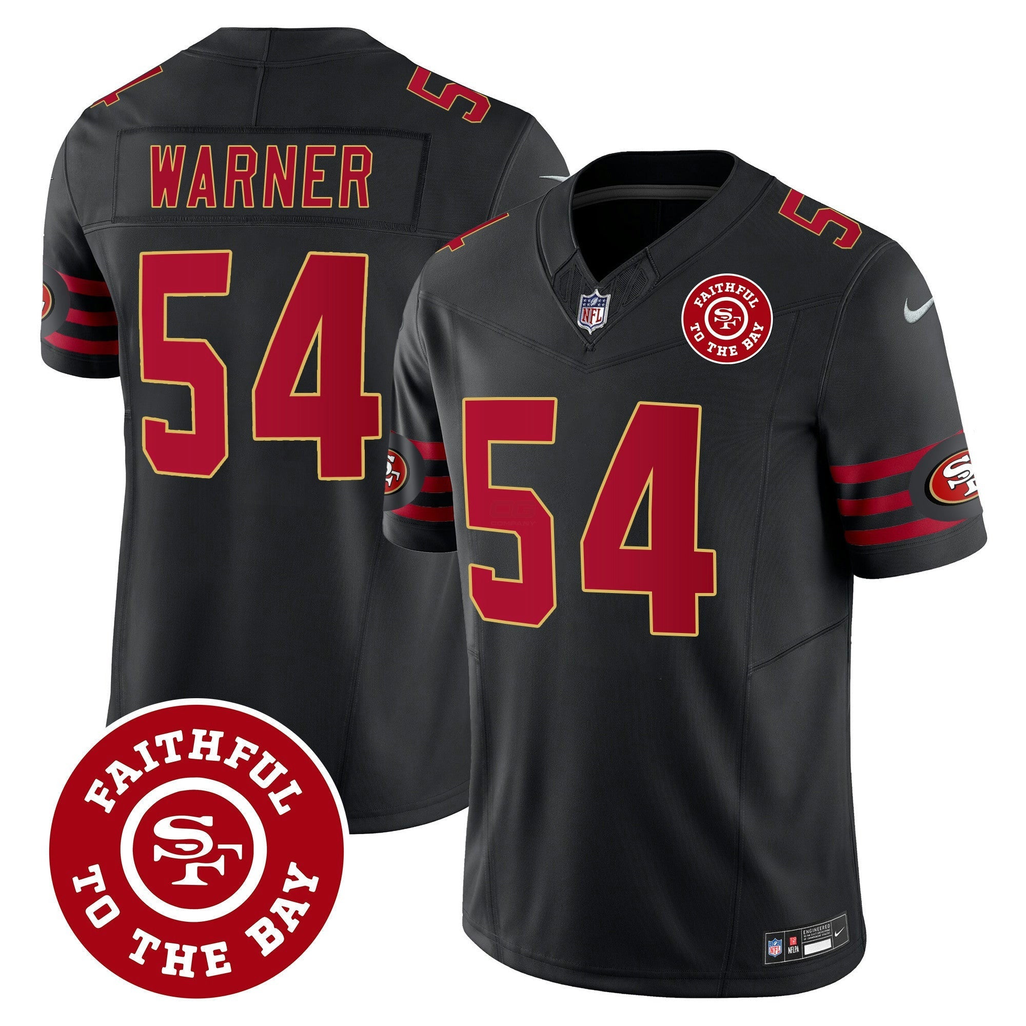 Camisa NFL Men’s Throwback Faithful To The Bay Patch Vapor Limited Jersey