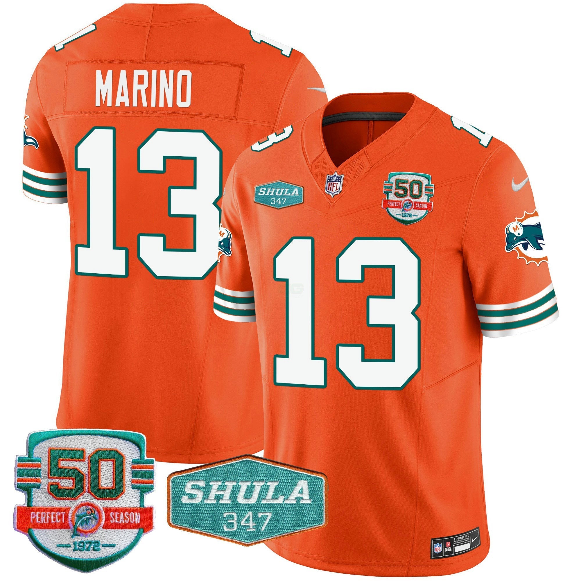 Camisa NFL Men’s Throwback Shula 347 Patch Vapor Jersey