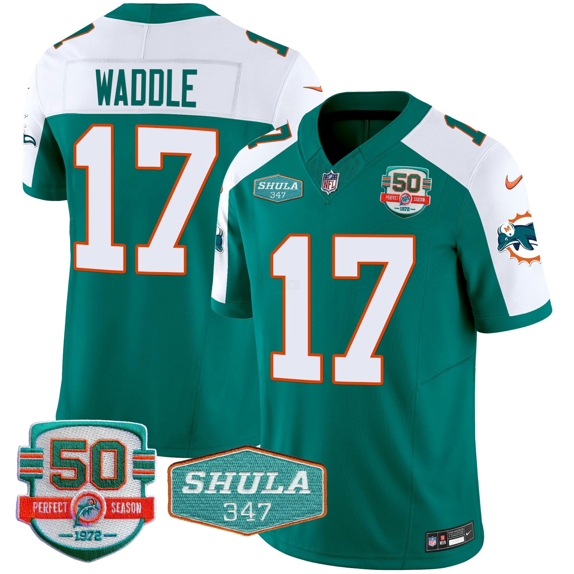 Camisa NFL Men’s Throwback Shula 347 Patch Vapor Jersey