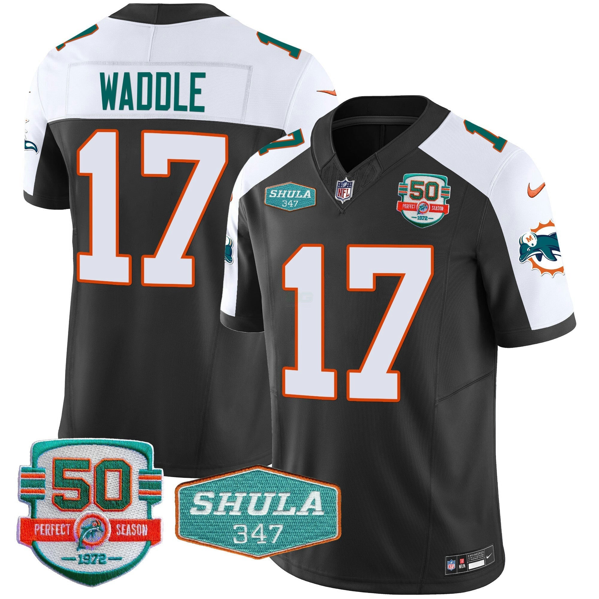 Camisa NFL Men’s Throwback Shula 347 Patch Vapor Jersey