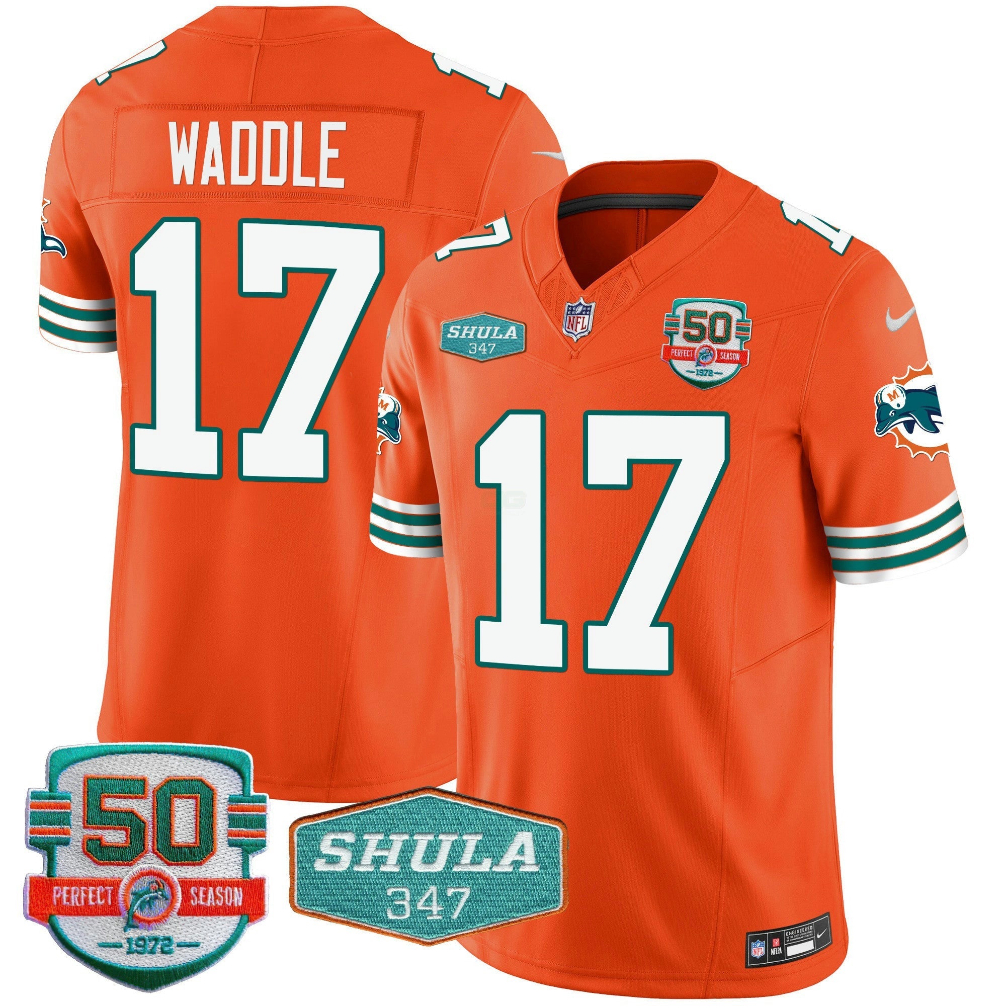 Camisa NFL Men’s Throwback Shula 347 Patch Vapor Jersey
