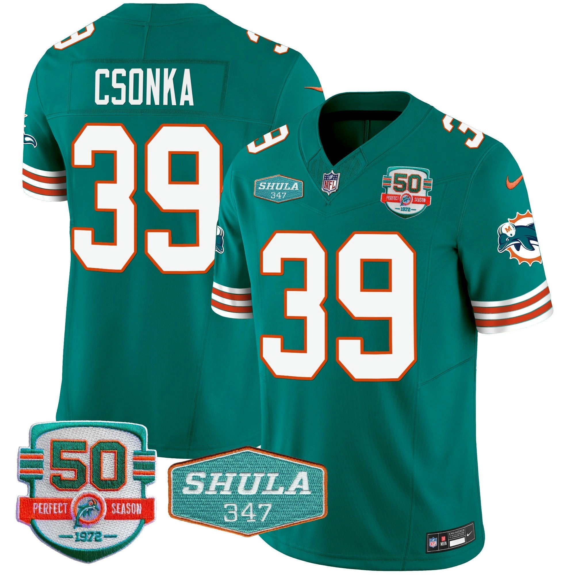 Camisa NFL Men’s Throwback Shula 347 Patch Vapor Jersey