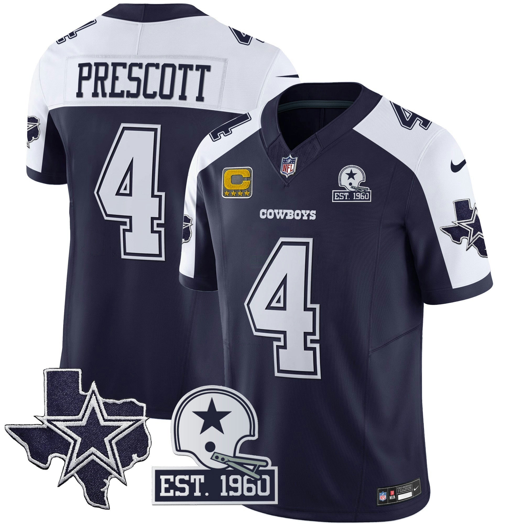Camisa NFL Men’s Throwback Texas Patch Vapor Limited Jersey