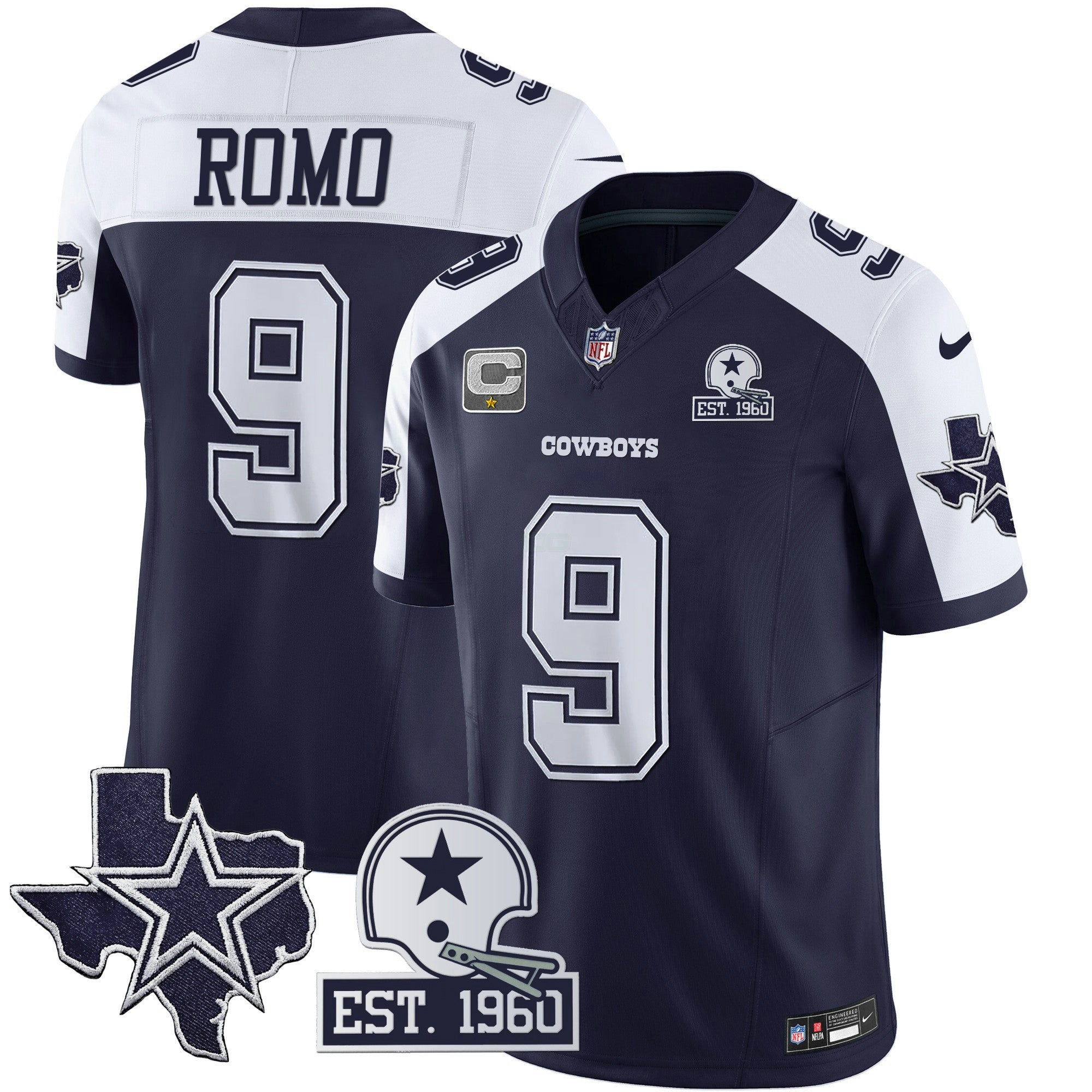 Camisa NFL Men’s Throwback Texas Patch Vapor Limited Jersey