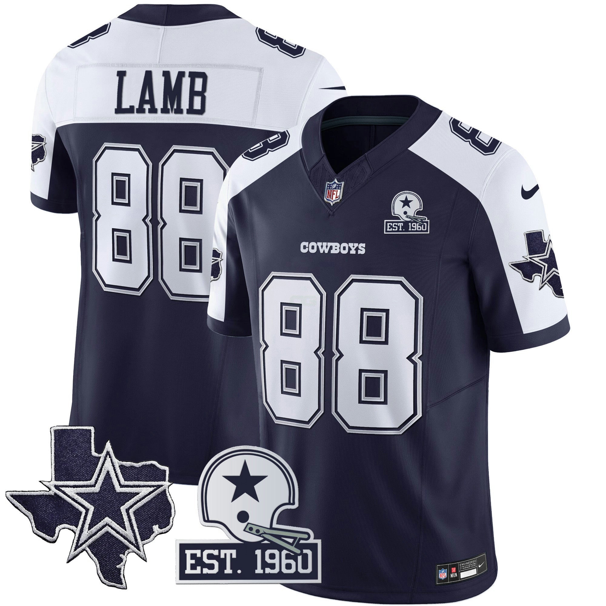 Camisa NFL Men’s Throwback Texas Patch Vapor Limited Jersey
