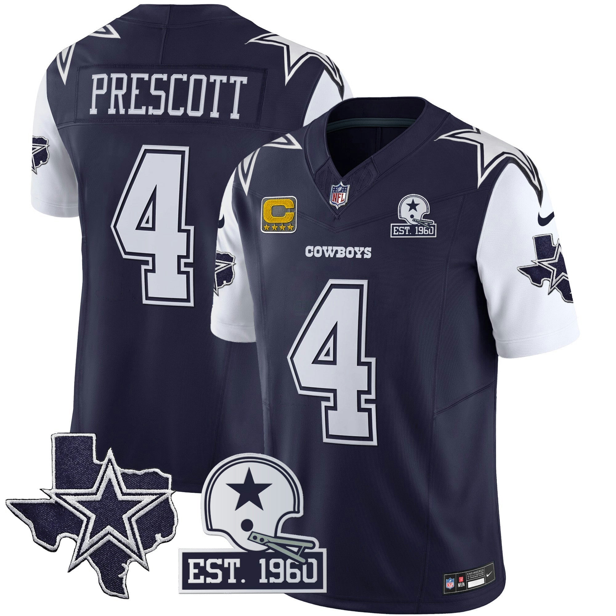 Camisa NFL Men’s Throwback Texas Patch Vapor Limited Jersey