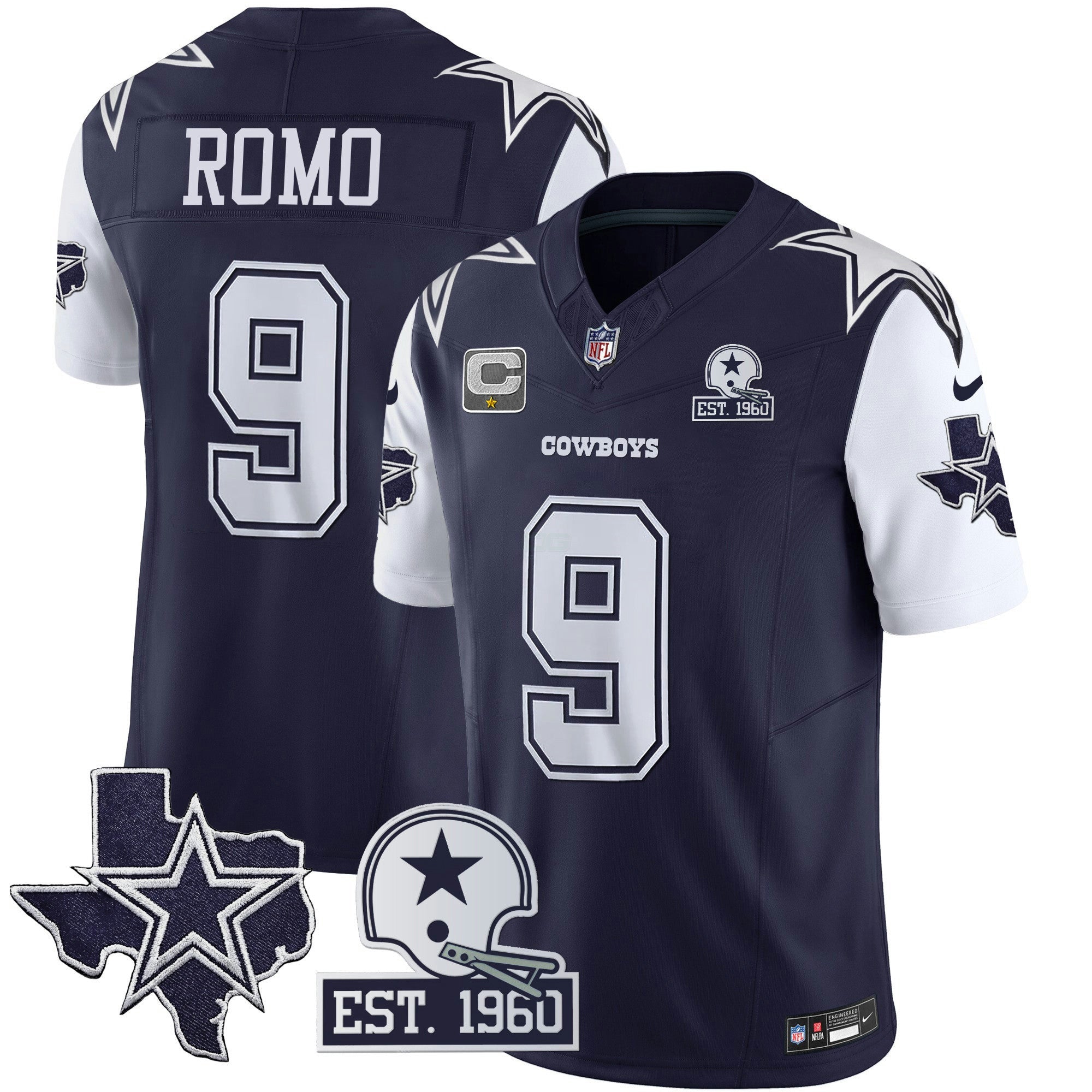 Camisa NFL Men’s Throwback Texas Patch Vapor Limited Jersey
