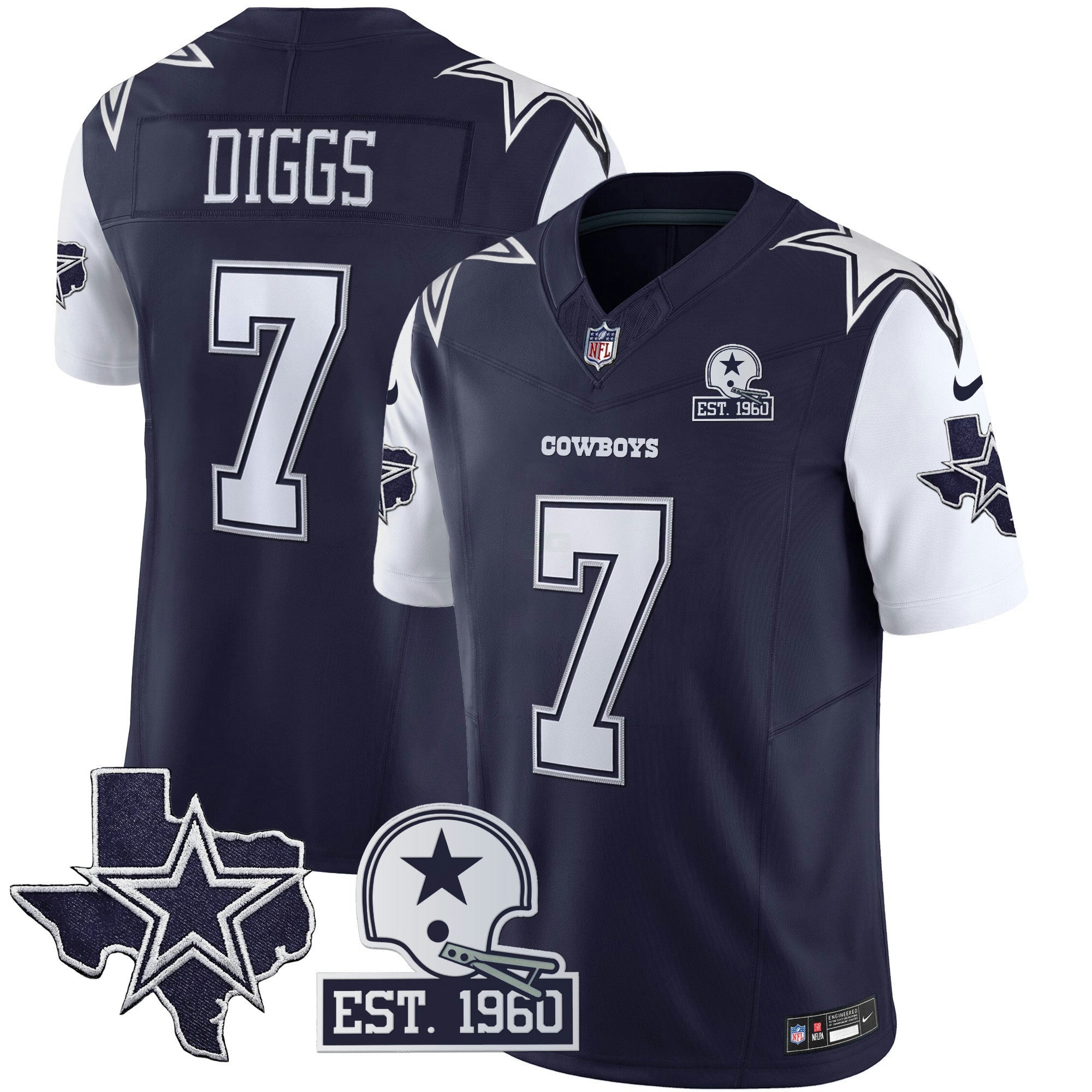 Camisa NFL Men’s Throwback Texas Patch Vapor Limited Jersey