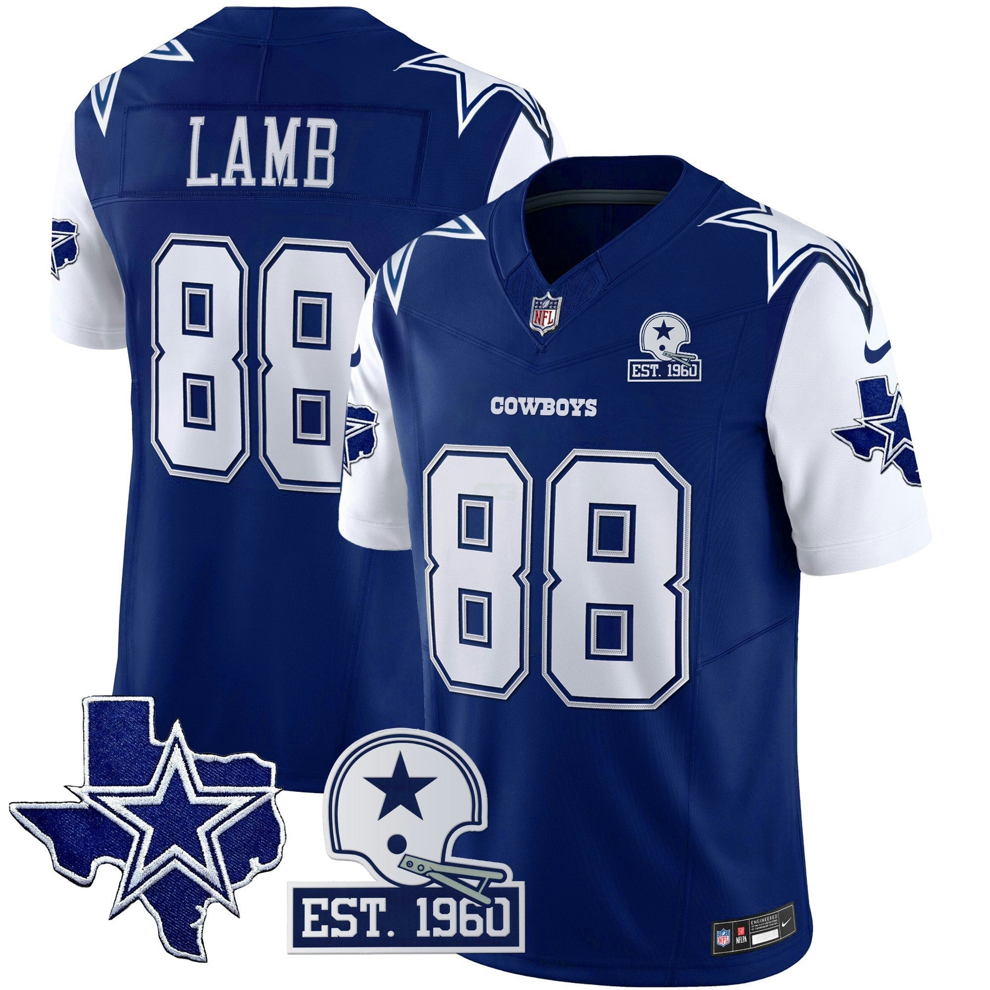 Camisa NFL Men’s Throwback Texas Patch Vapor Limited Jersey