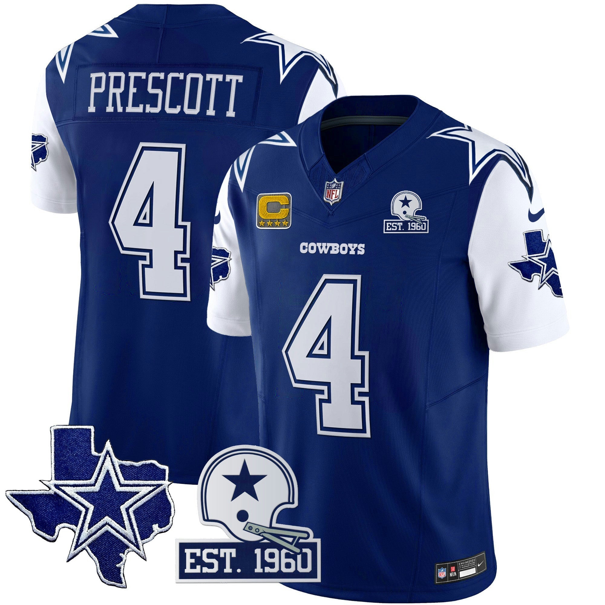 Camisa NFL Men’s Throwback Texas Patch Vapor Limited Jersey