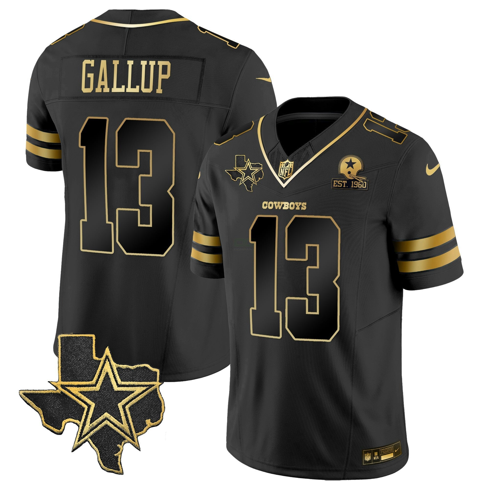 Camisa NFL Men’s Vapor Dourada Jersey V2