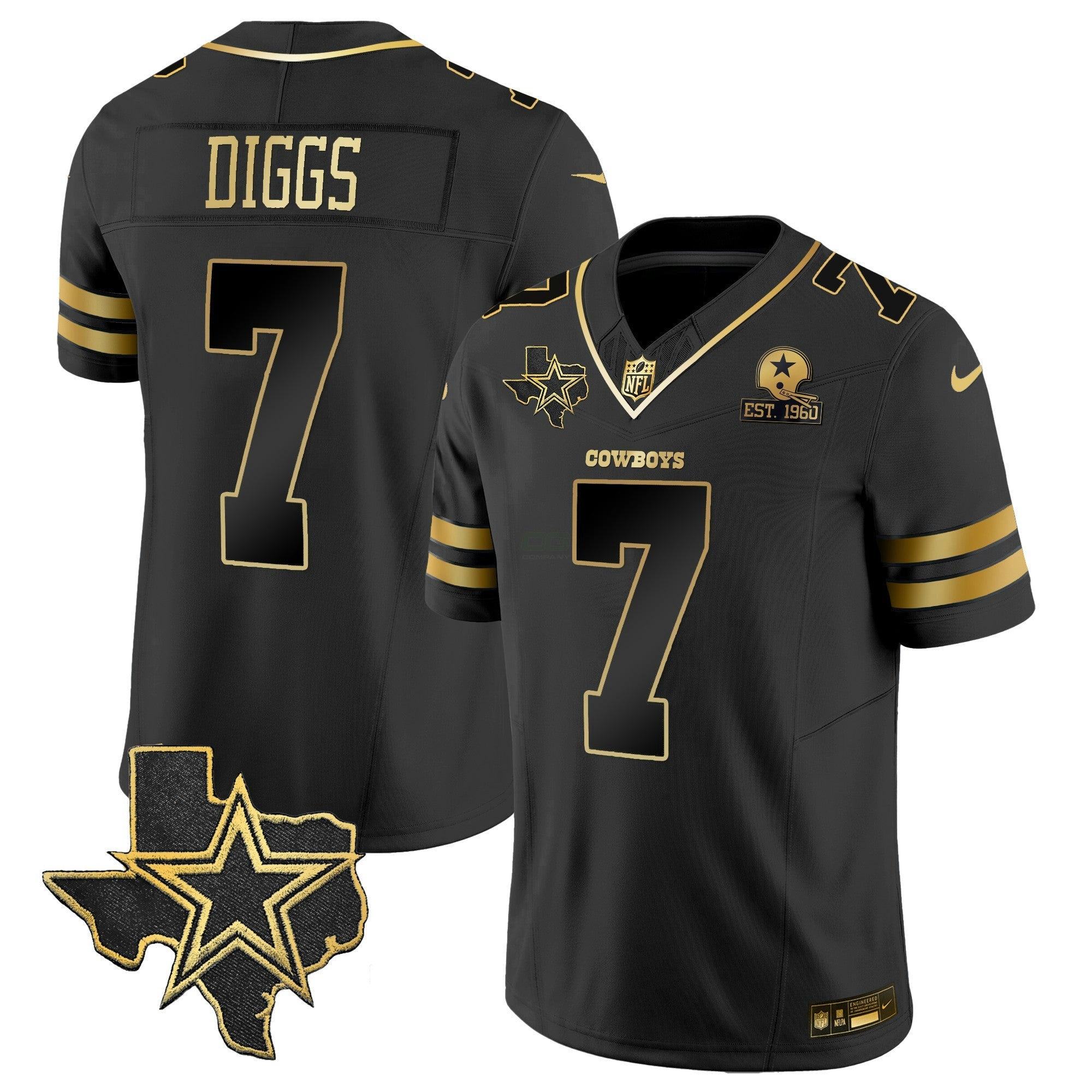 Camisa NFL Men’s Vapor Dourada Jersey V2