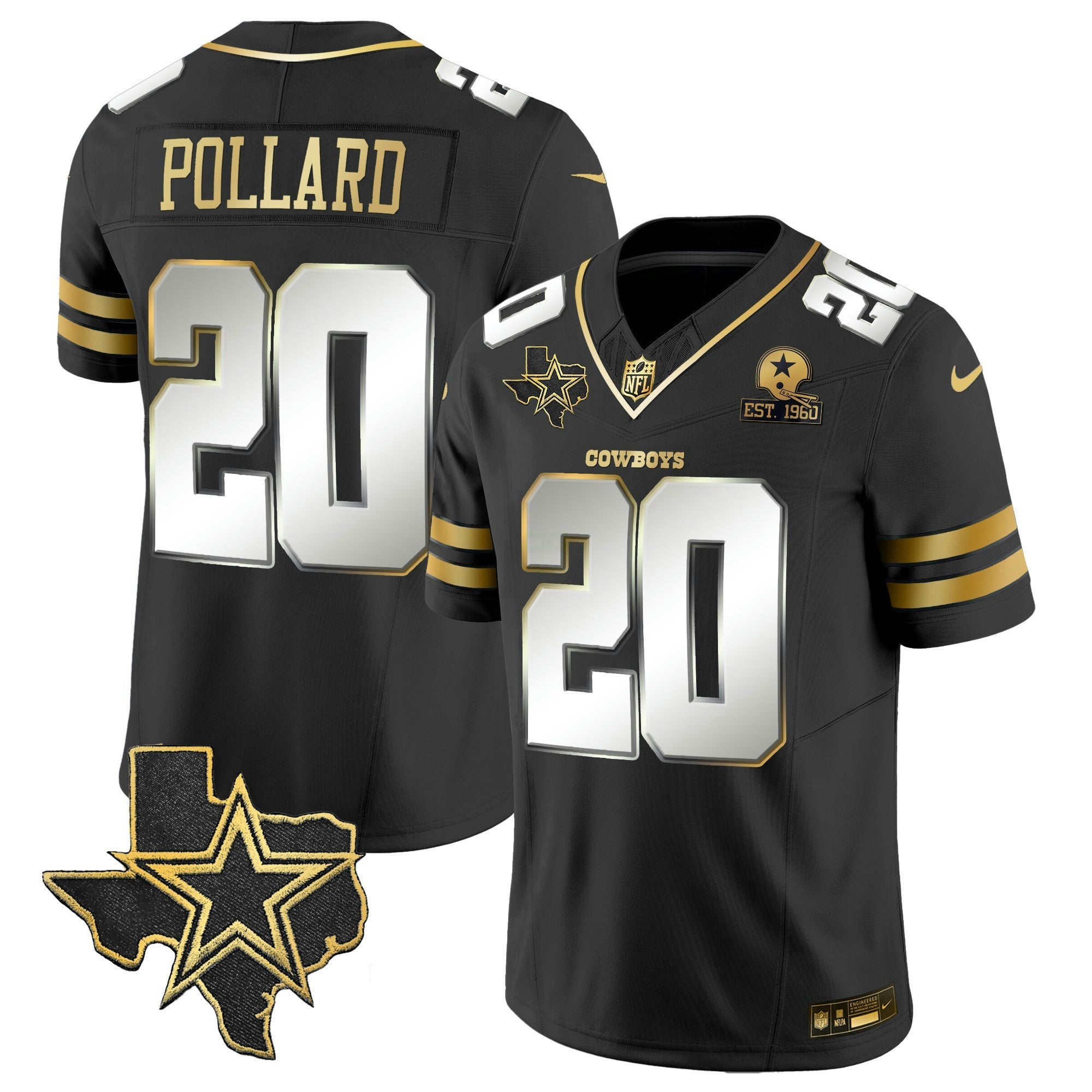 Camisa NFL Men’s Vapor Dourada Jersey V2