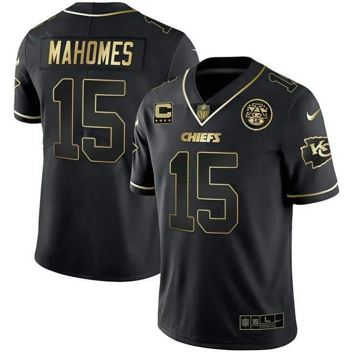 Camisa NFL Men’s Vapor Preta Vermelha Dourada Limited