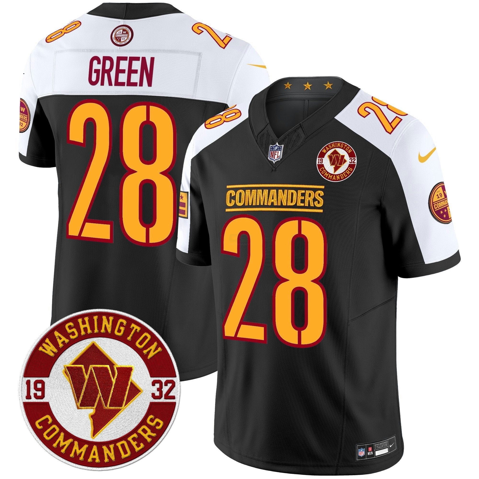 Camisa NFL Men’s Washington 2024 Vapor Limited Jersey – Est. 1932 Patch