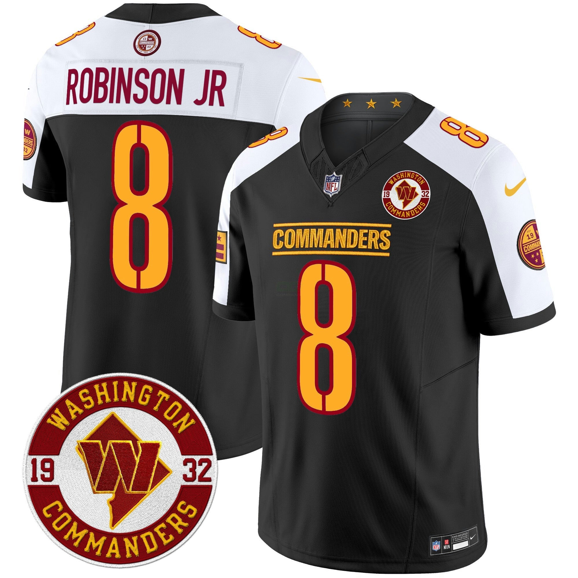 Camisa NFL Men’s Washington 2024 Vapor Limited Jersey – Est. 1932 Patch