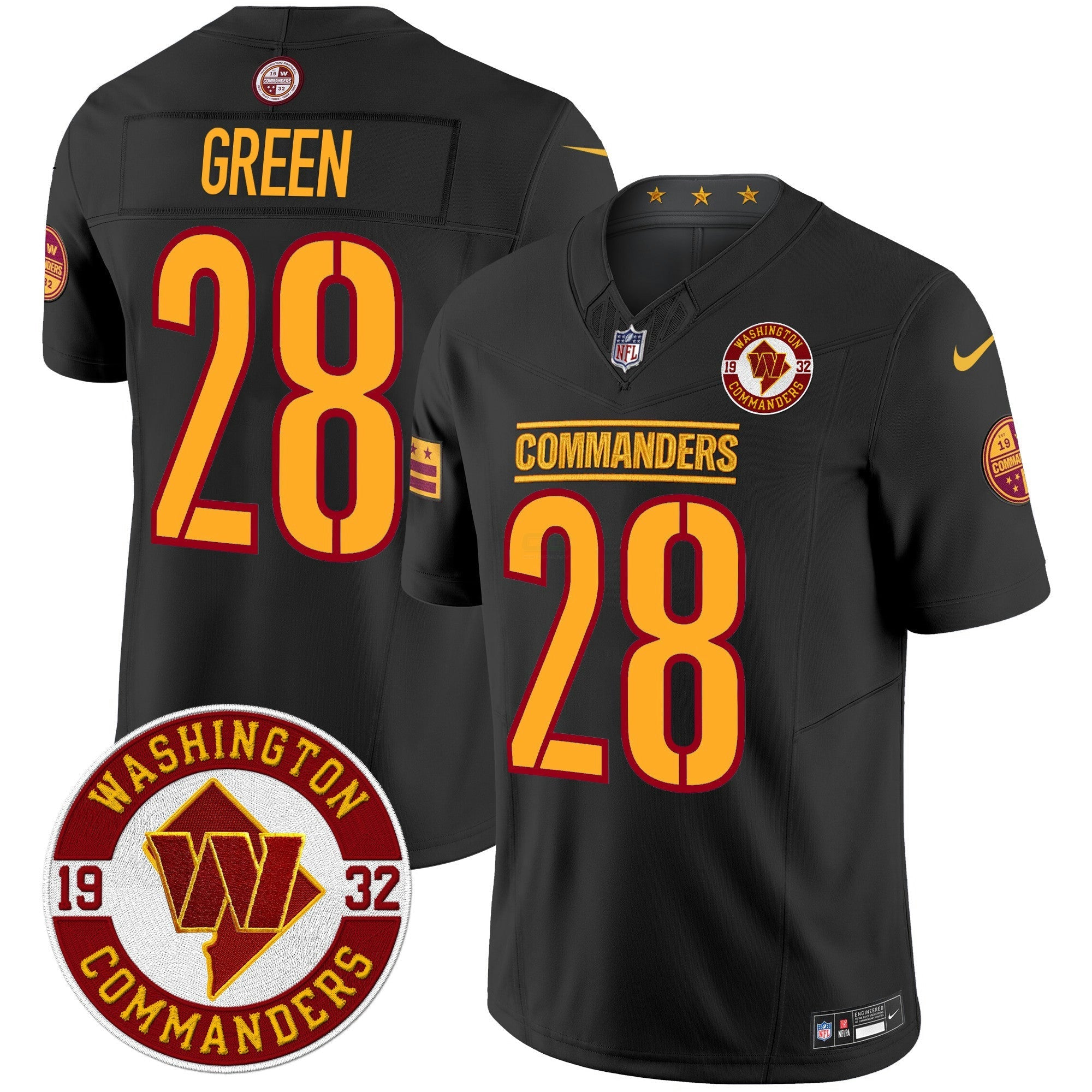 Camisa NFL Men’s Washington 2024 Vapor Limited Jersey – Est. 1932 Patch