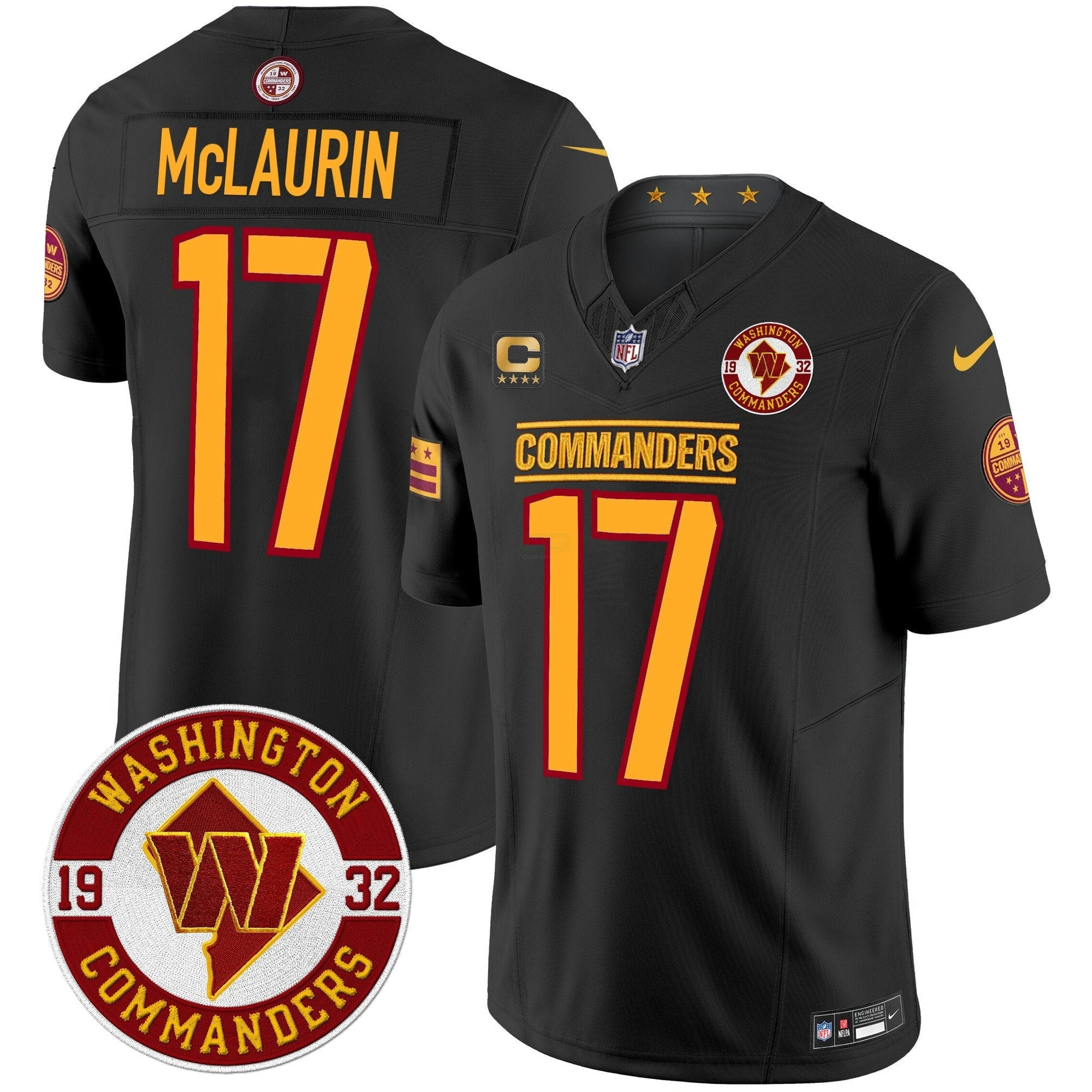 Camisa NFL Men’s Washington 2024 Vapor Limited Jersey – Est. 1932 Patch