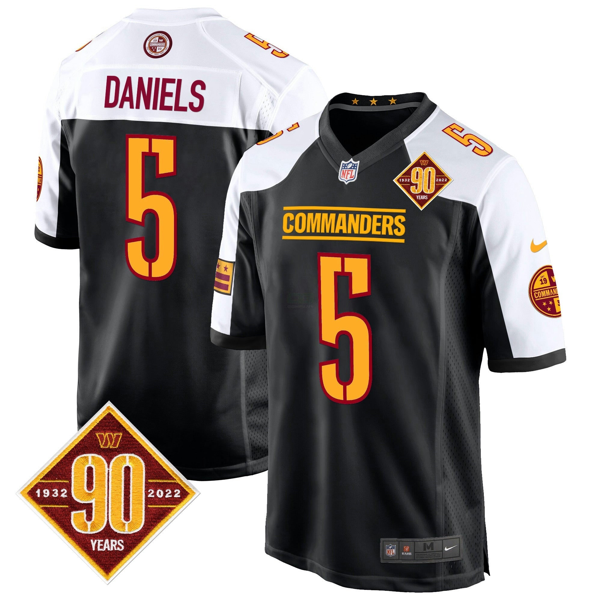 Camisa NFL Men’s Washington 90th Anniversary Patch Game Jersey