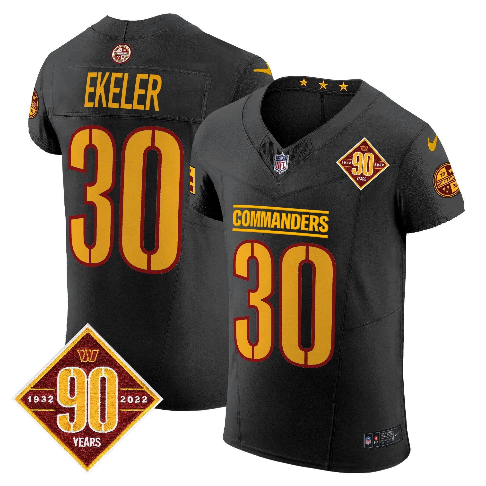 Camisa NFL Men’s Washington 90th Anniversary Patch Vapor Elite Jersey