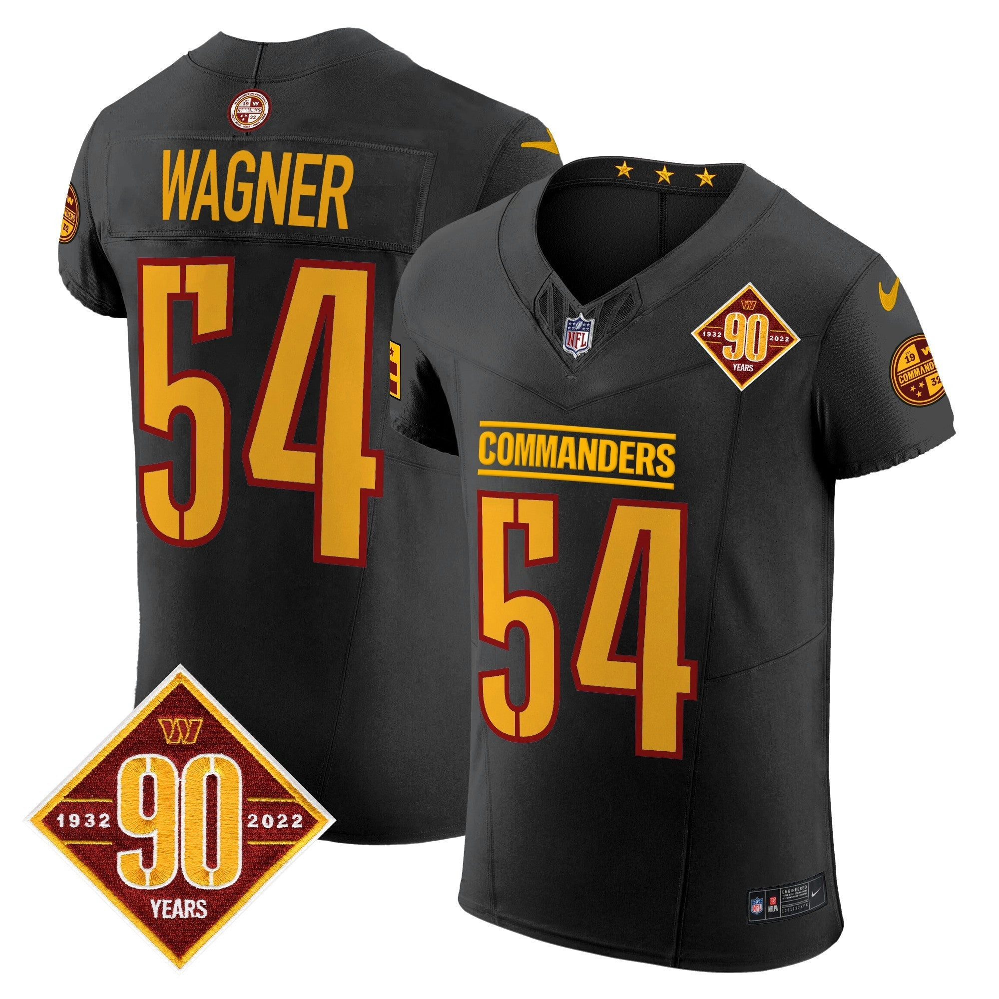 Camisa NFL Men’s Washington 90th Anniversary Patch Vapor Elite Jersey