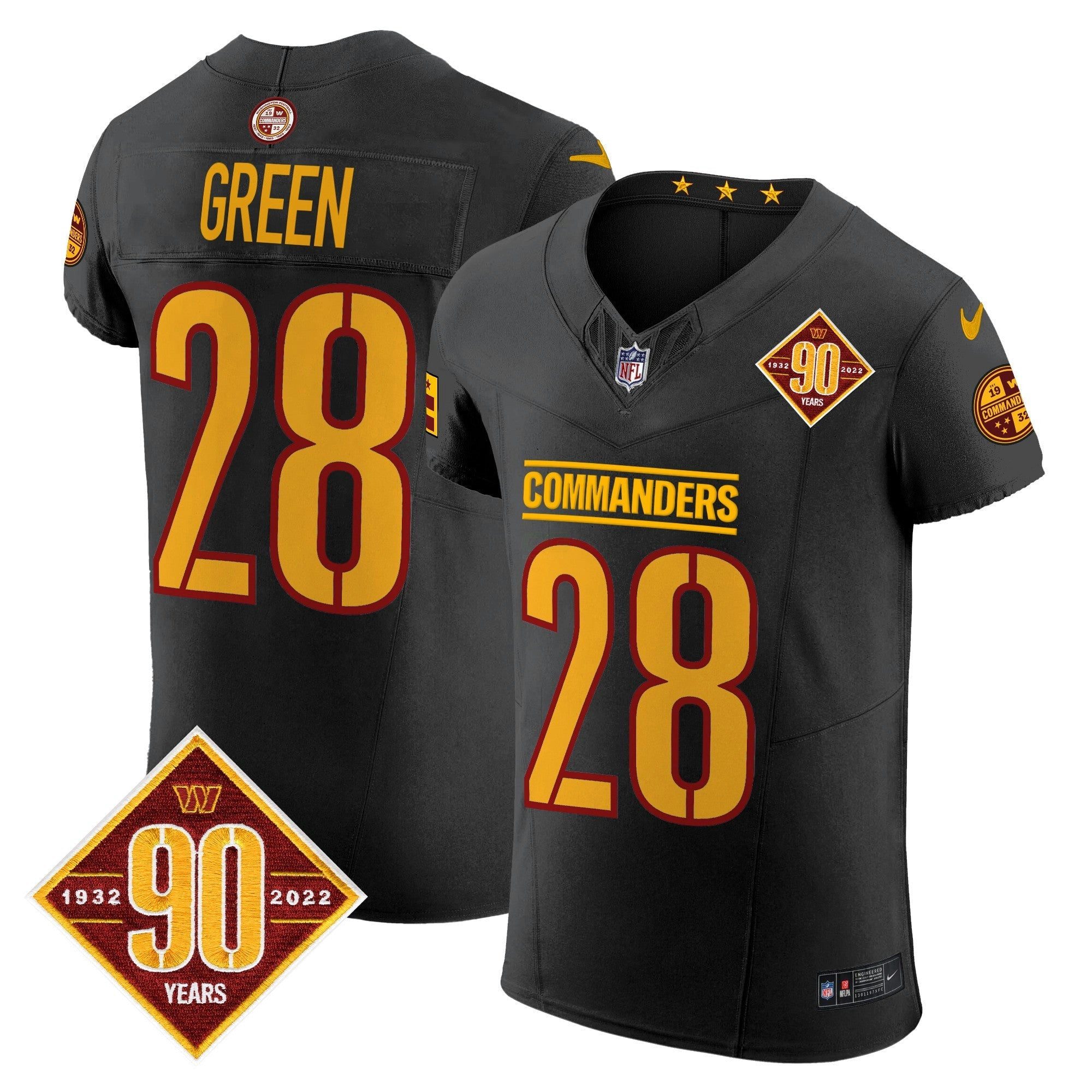 Camisa NFL Men’s Washington 90th Anniversary Patch Vapor Elite Jersey